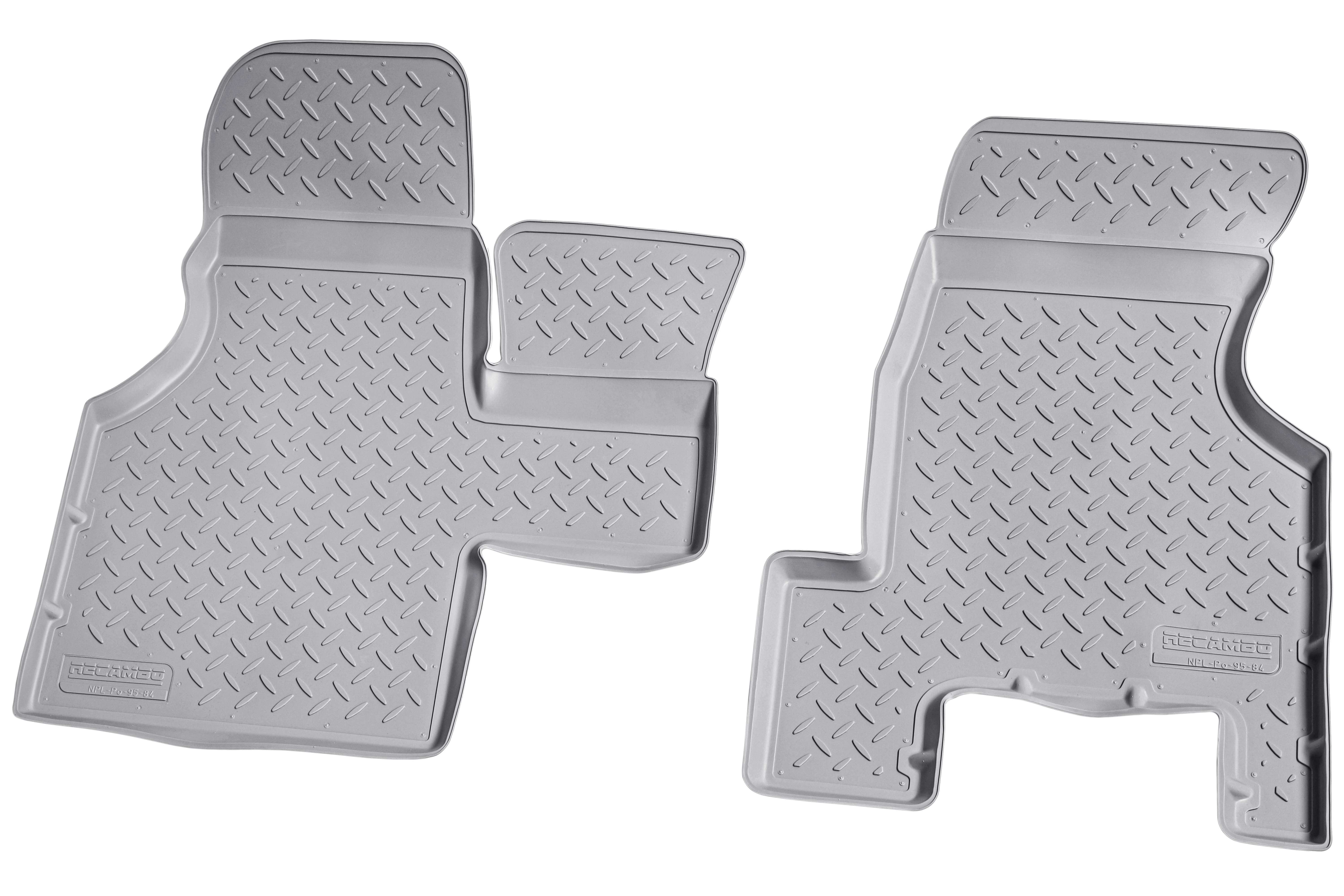 RECAMBO Auto-Fußmatten Gummimatten für VW T4, BJ 1990-2003, vorne, für Vw T4, Antirutschmatte, Auto 3D Allwetter Fußmatten, Schutz vor Verschmutzung