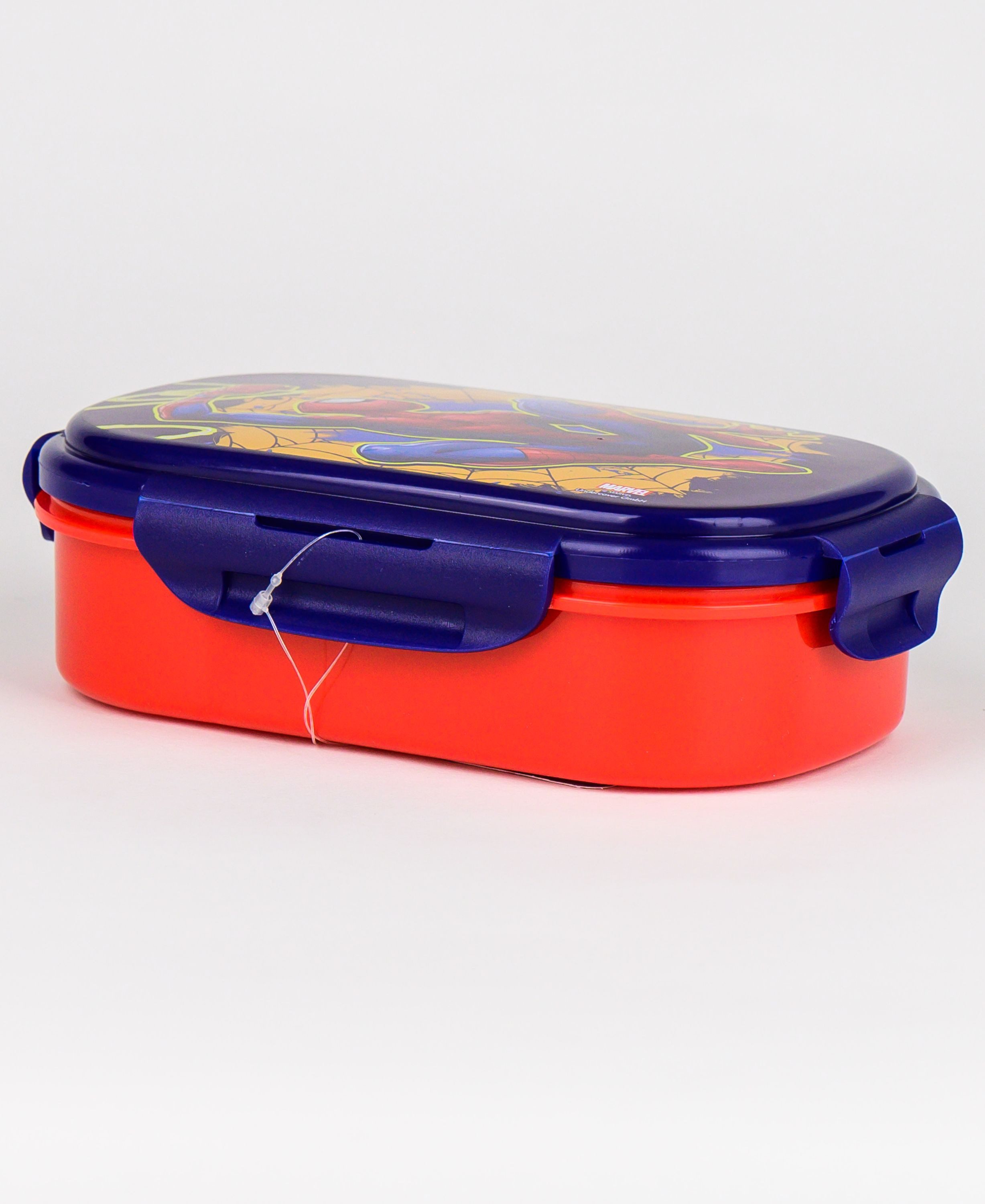 Spiderman Lunchbox Marvel, PP, (2-tlg), Kinder Brotdose mit 2-Fach-Unterteilung & Göffel-Messer BPA frei