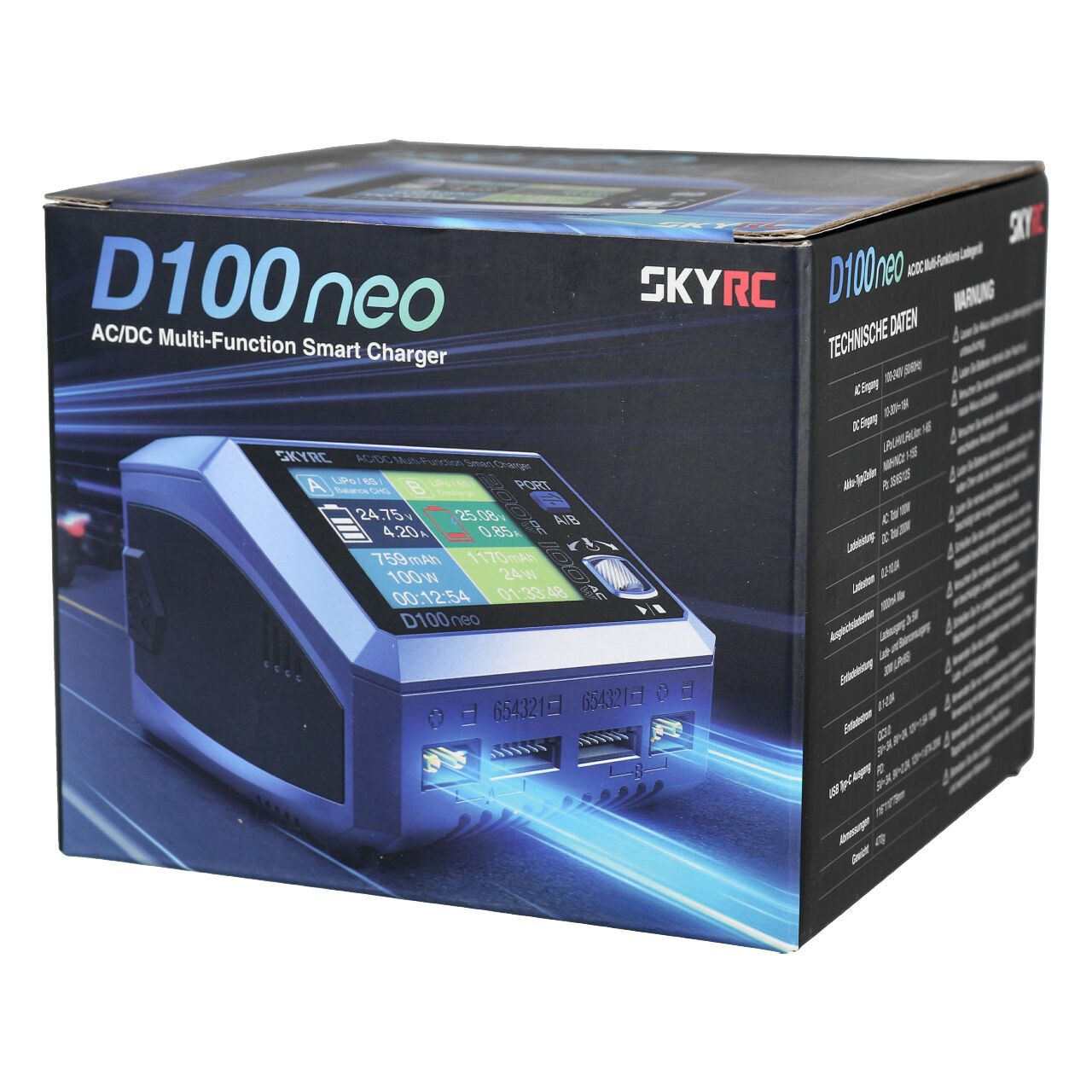 SkyRC SkyRC Ladegerät D100 Neo LiPo 1-6s 10A 100W AC RC-Ladegerät