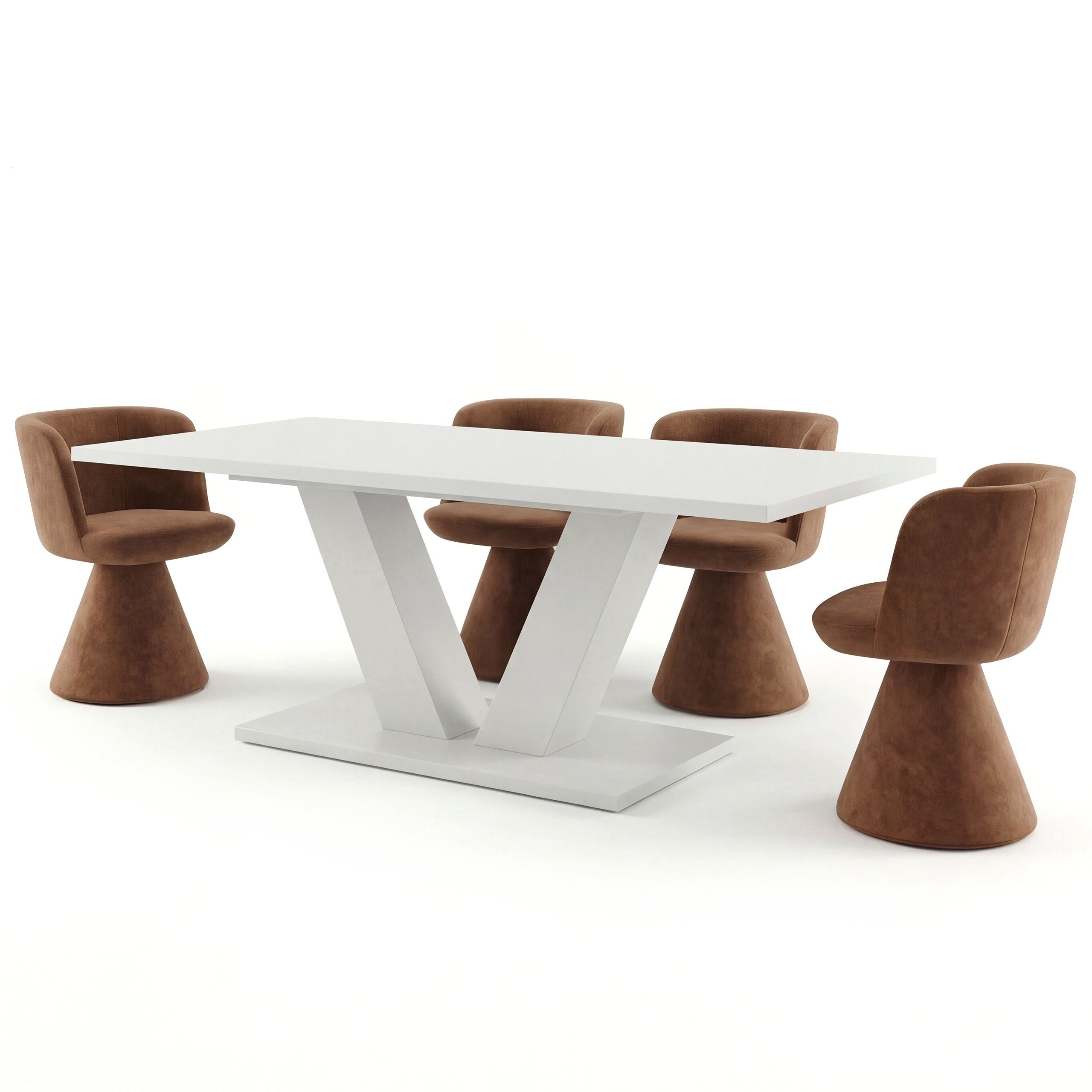 Newroom Esstisch Verano, Esstisch Ausziehbar Weiß Modern Esszimmertisch Tisch Esszimmer