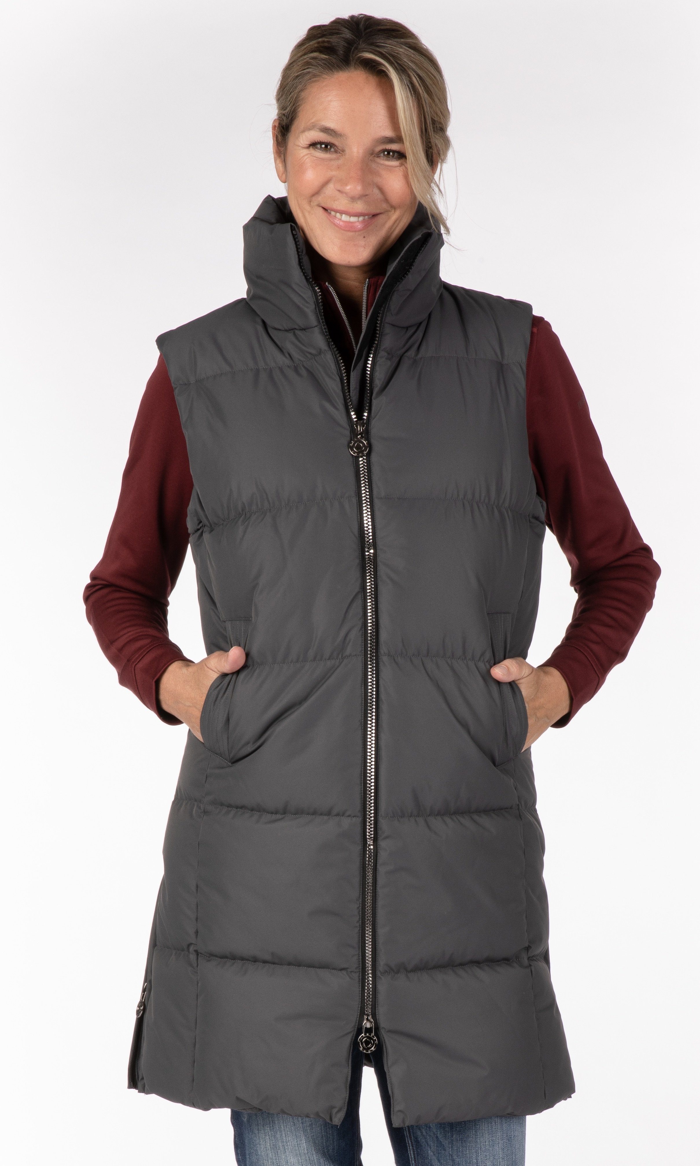 DEPROC Active Steppweste GIMOUR VAIL LONG VEST WOMEN ohne Kapuze