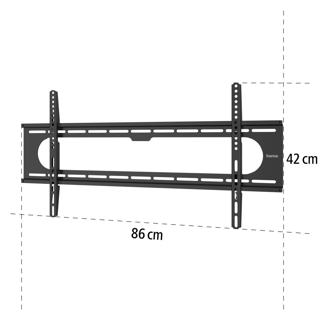 bis 90 bis 229 (bis Fernsehhalterung 94 cm TV-Wandhalterung, Starr, Zoll) 90 cm (37 Zoll) Hama