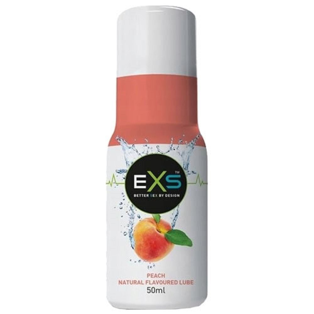 EXS Gleitgel Natural Flavoured Lube «Peach« Gleitgel Spray, Flasche mit 50ml, mit natürlichem Pfirisichgeschmack