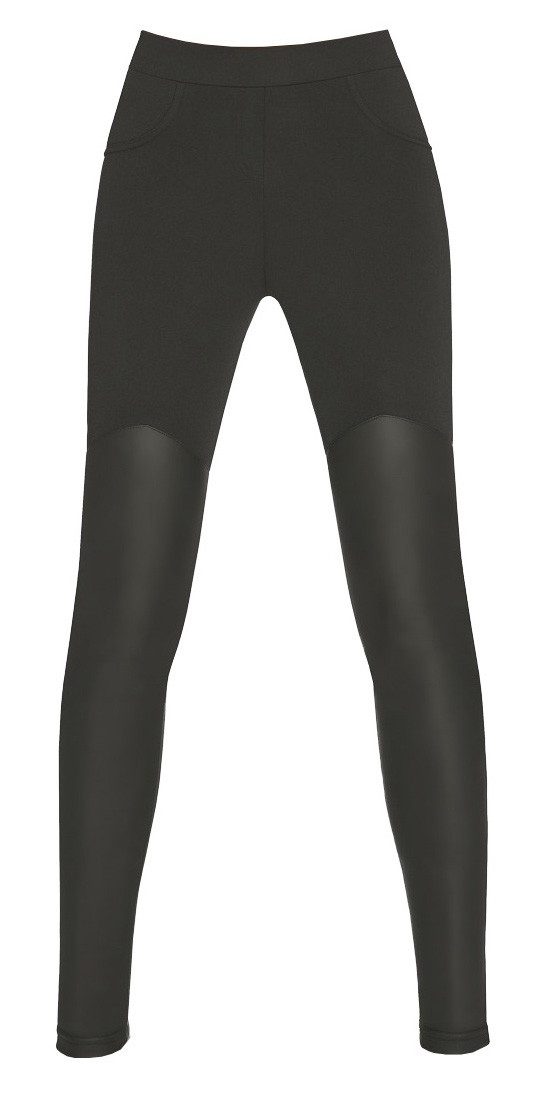 Bas Bleu Leggings mit teilw. Lederoptik, günstig online kaufen