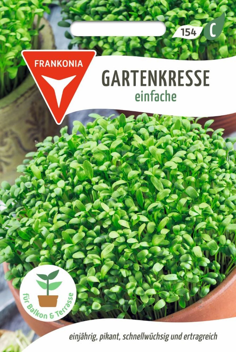 FRANKONIA Kräutersamen Gartenkresse, einfache, - Kräuter-Samen Gewürz Saatgut Samen, Lepidium sativum