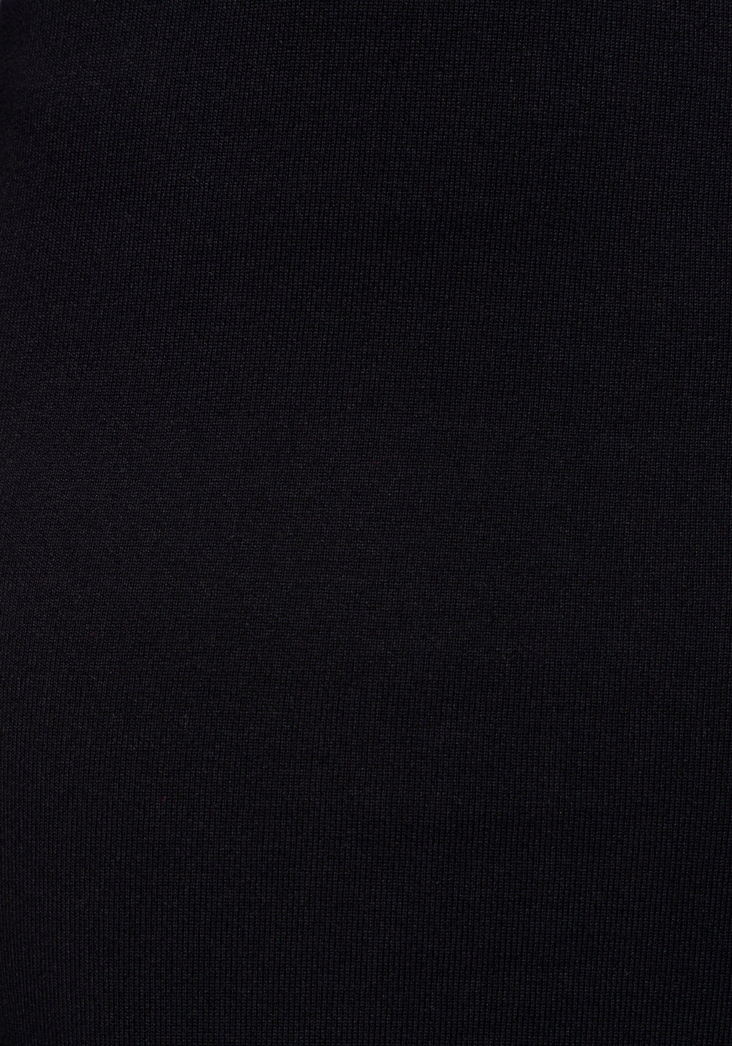 Damen Kleider AJC Strickkleid mit tiefem kontrastfarbenen V-Ausschnitt