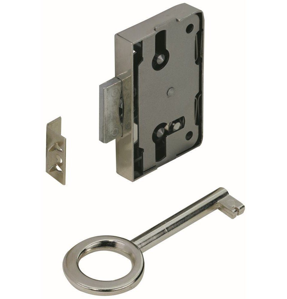 Hettich Möbelbeschlag Hettich Aufschraubschloss vernickelt 60 x 33,8 x