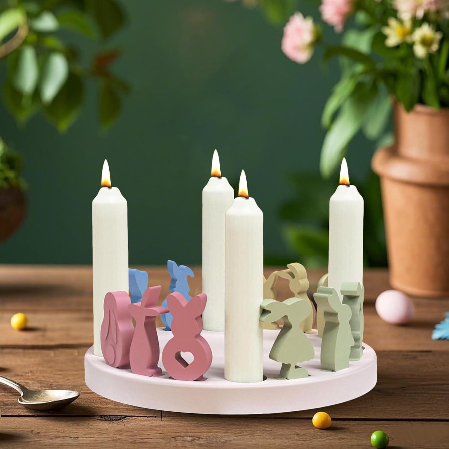 Coonoor Silikonform 3D Hase Silikonformen Gießformen Ostern, Ideal für Gips, Harz & DIY-Handwerk