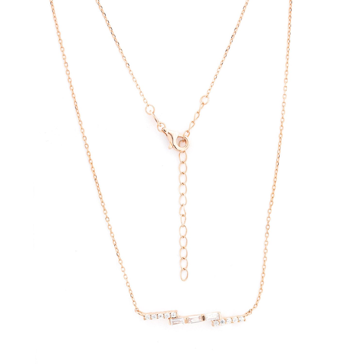 Silberkette Damen Collier 925 Sterlingsilber vergoldet