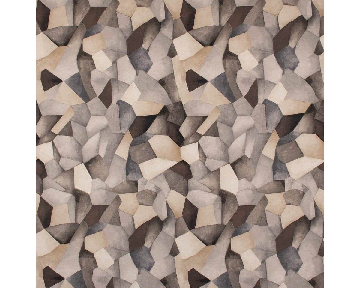 Thumbnail - Prestigious Textiles Stoff Dekostoff Baumwolle Digitaldr. Statue Mosaik Abstrakt steingrau 140cm, allergikergeeignet