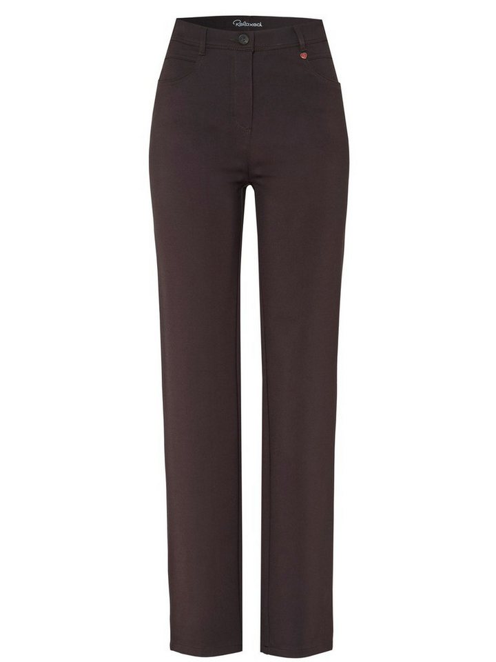 Relaxed by TONI 5-Pocket-Hose Relaxed Hose MDB straight - dunkelbraun (1-tlg)