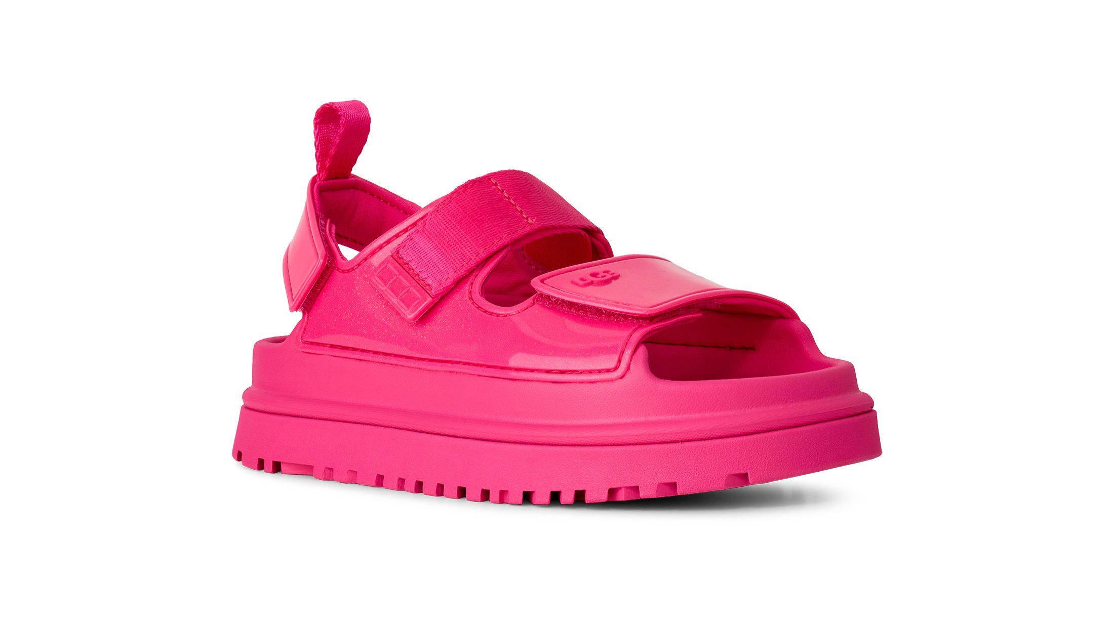 UGG GOLDENGLOW GLOSSY SPARKLES Sandale Klettschuh, Sommerschuh mit trendy Plateausohle