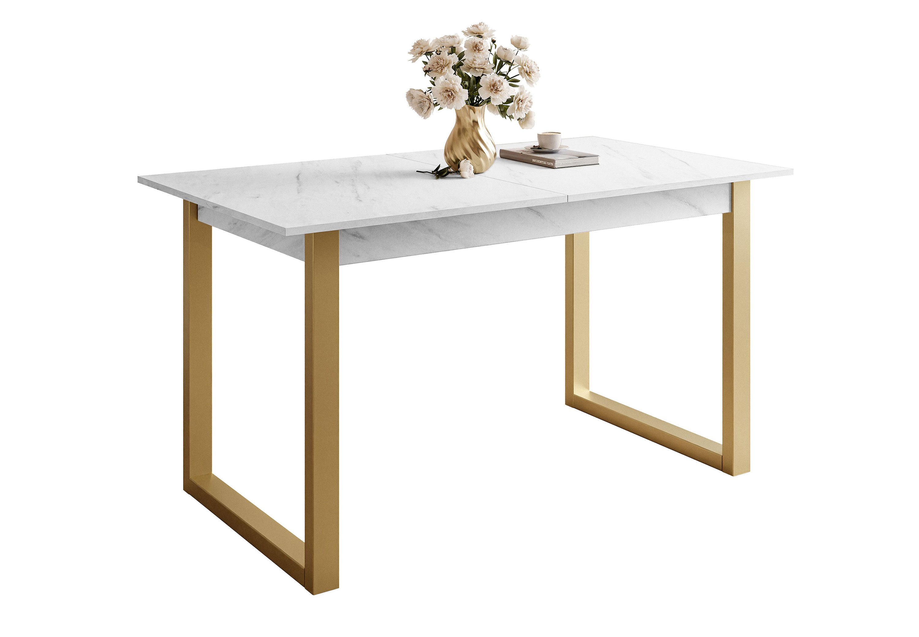 Lookway Esstisch ARTON GOLD II 140 cm ausklappbarer Tisch für 6-8 Personen, günstig online kaufen