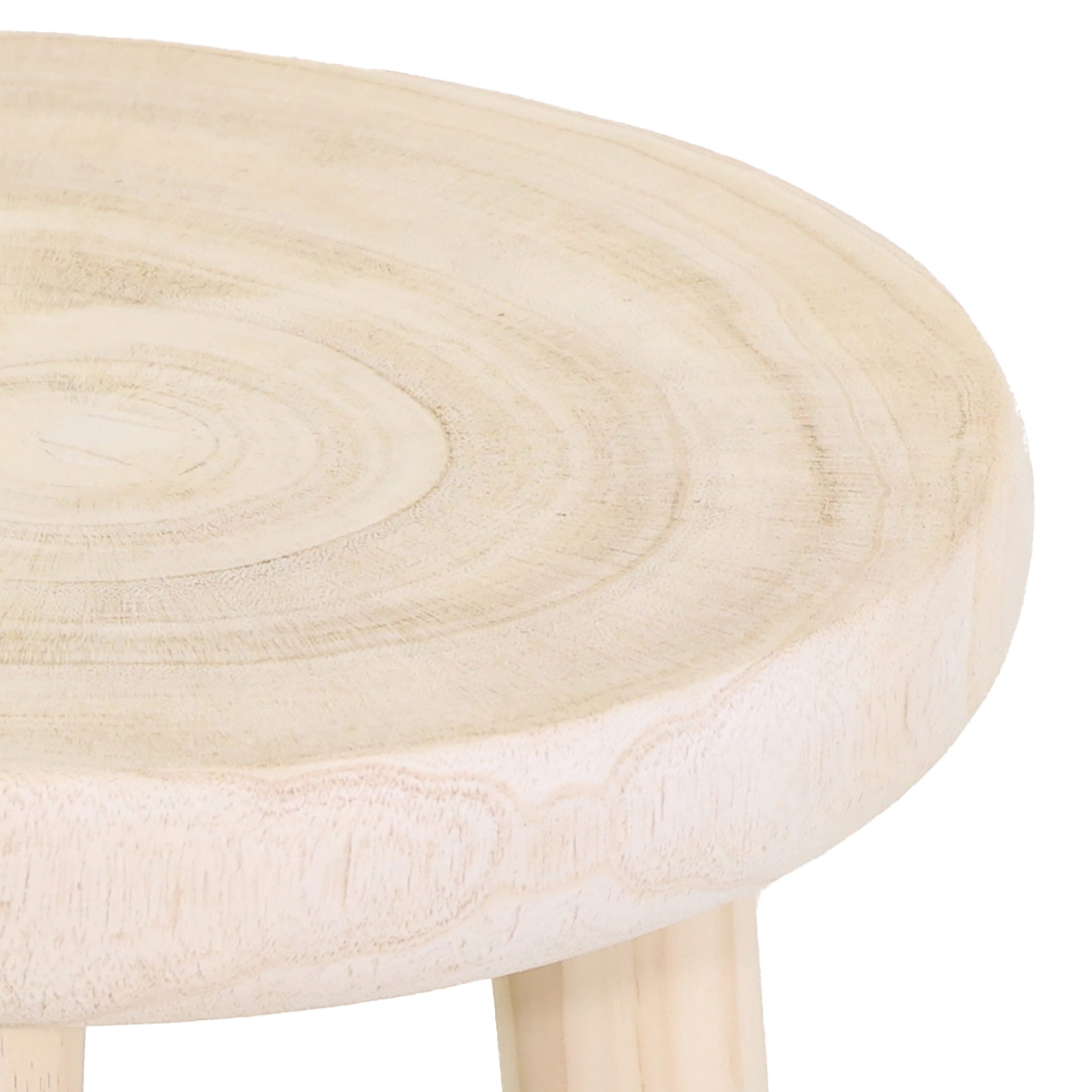 Spetebo Blumenhocker aus Holz mit 3 Beinen - rund naturbelassen (Größe wählbar, 1 St., Ø 30 cm / Ø 35 cm), stabiler Stand auf 3 Beinen – Bild 3 von 5