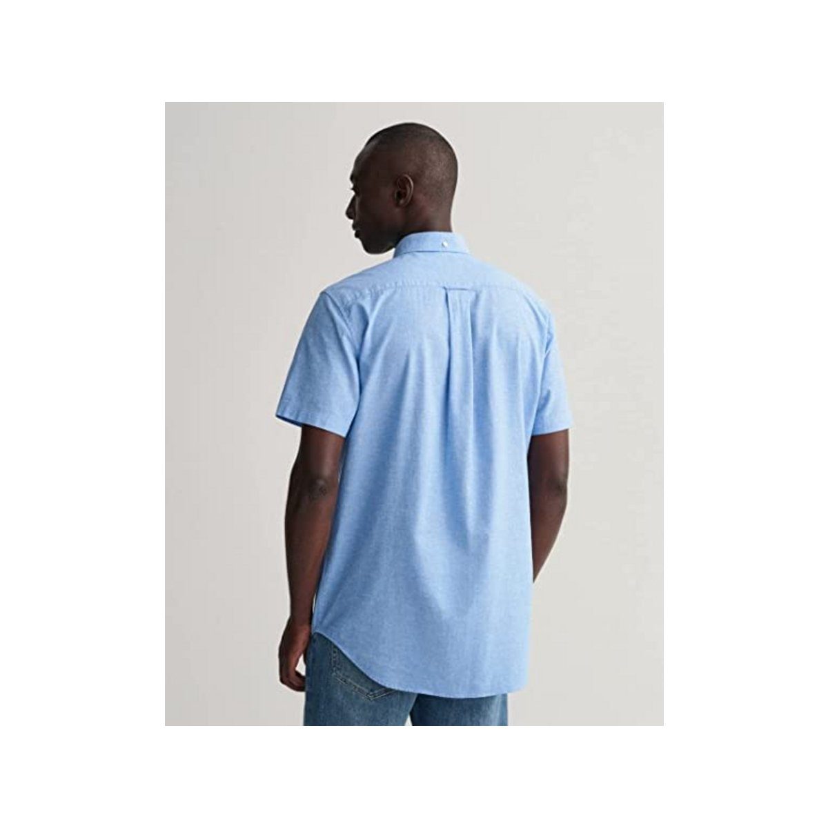 uni Gant keine (1-tlg., Angabe) blau Kurzarmhemd