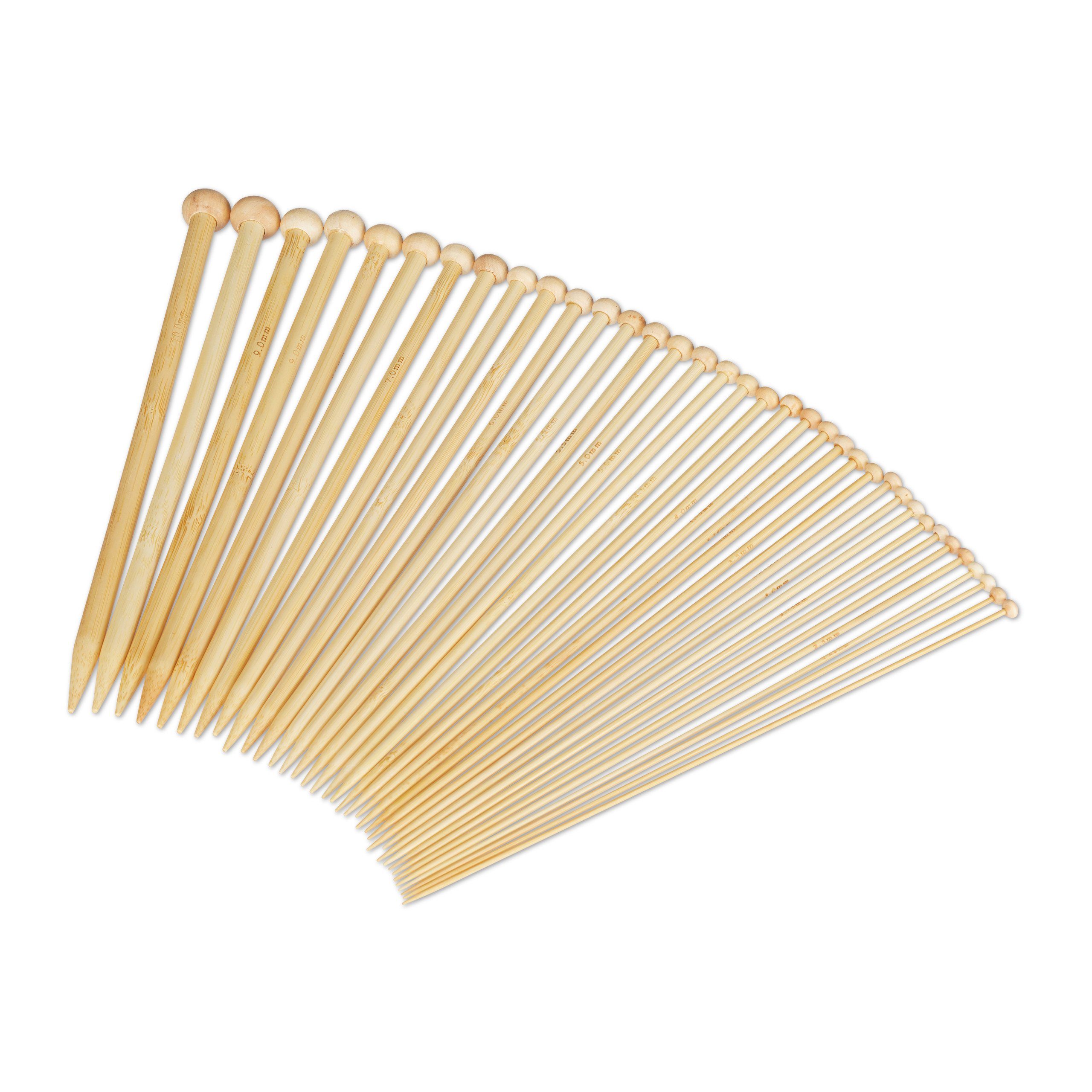 relaxdays Спиці 108 x Спиці Set aus Bambus