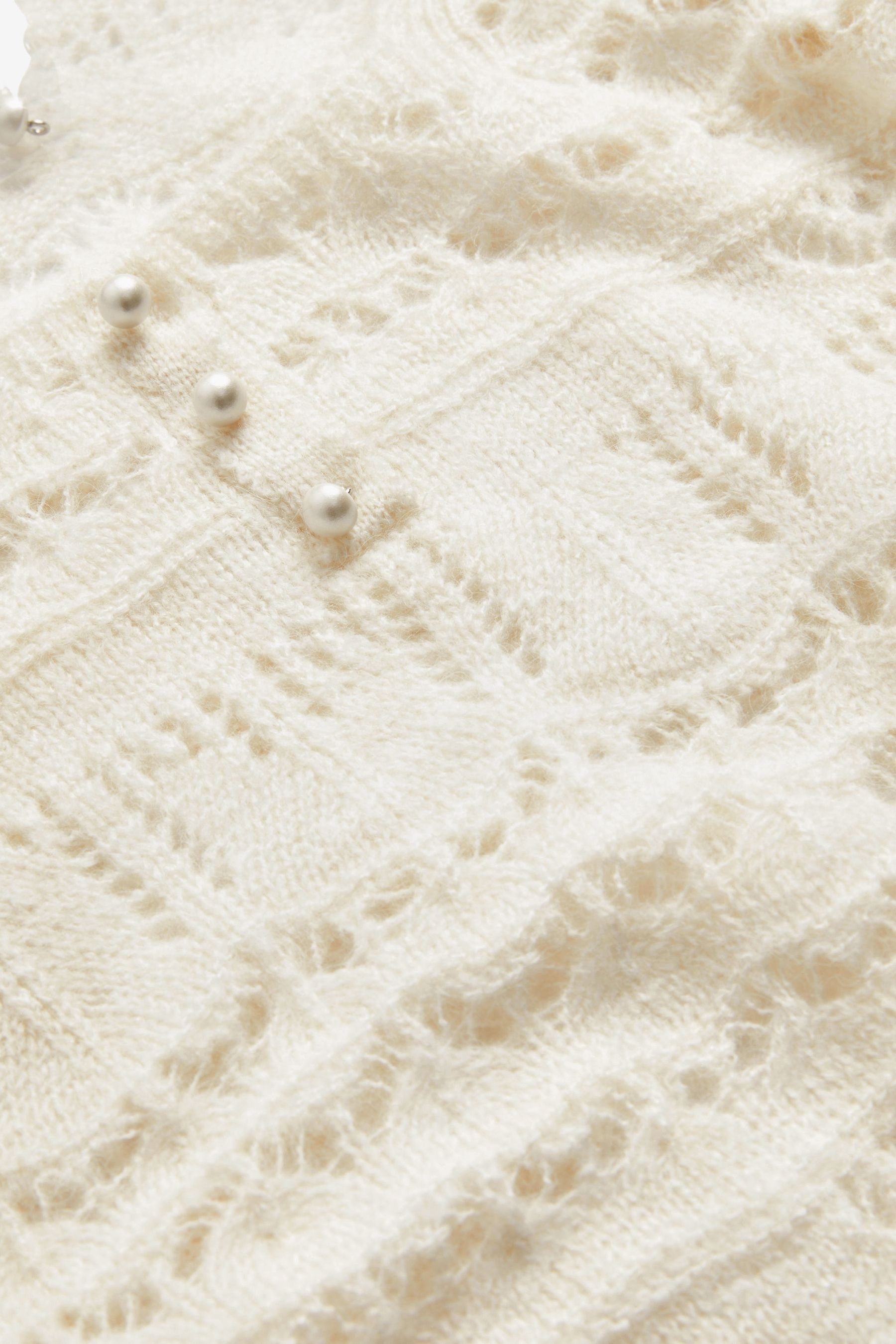 Next Ajourpullover Pointelle-Pullover mit eckigem Ausschnitt (1-tlg)