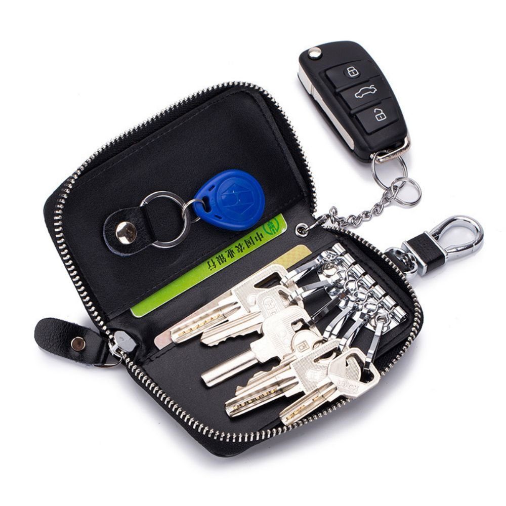 VIVIHEYDAY Schlüsseltasche Schlüsselmäppchen Schlüsselanhänger Echtleder, Rosa Damen-Schlüsseltasche