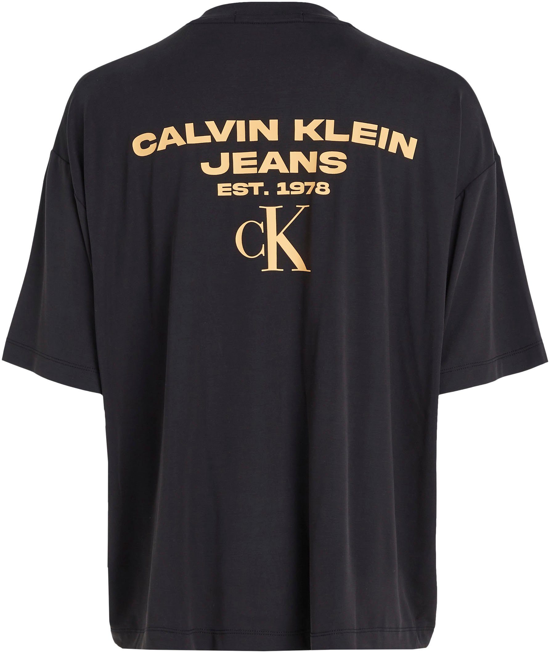 Klein BACK BOYFRIEND TEE T-Shirt MODAL LOGO Calvin Jeans