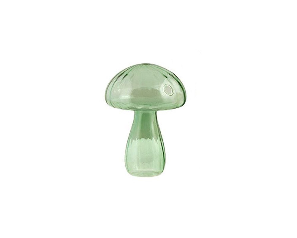 WestCraft Dekovase kleine Pilz Glasvasen für Trockenblumen Einzelblumen Mini Glas Vase (1 St), für dekorative Tischdekoration zuhause auf dem Tisch oder Fensterbank