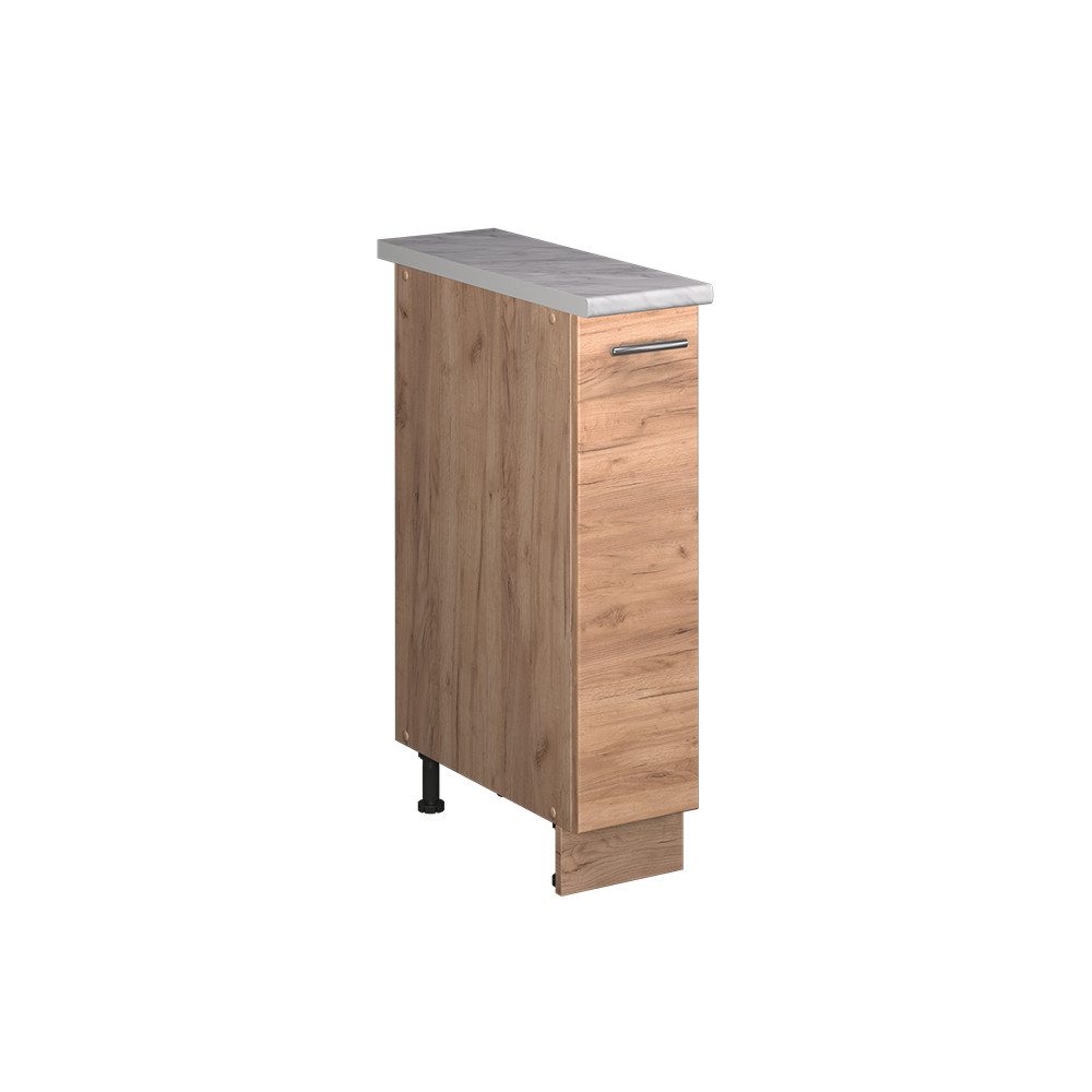 Vicco Apothekerschrank Fame-Line, Goldkraft Eiche/Goldkraft Eiche, 20 cm, AP Marmor (1-St)