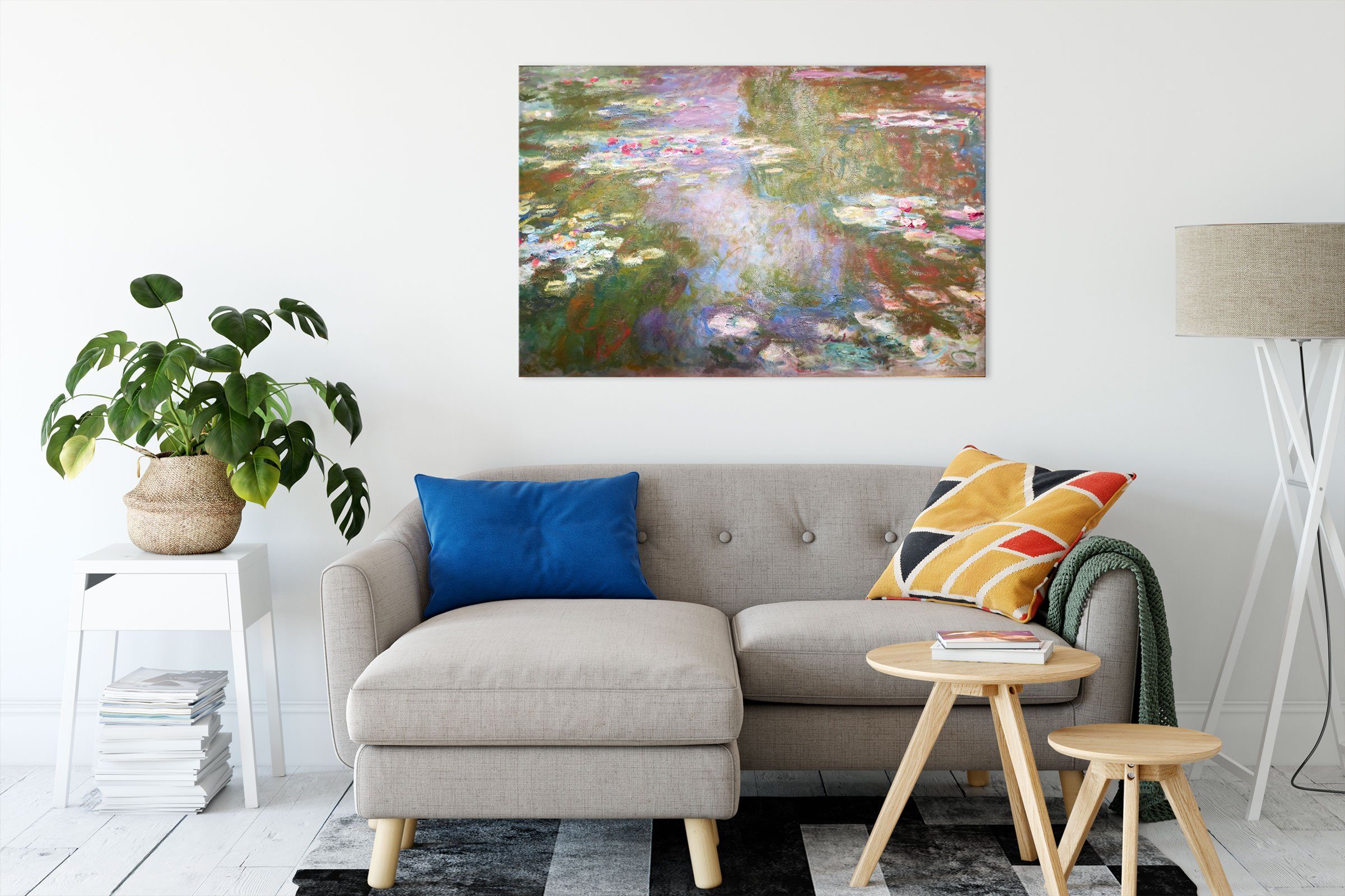 Pixxprint Leinwandbild Claude Monet - Seerosenteich , günstig online kaufen