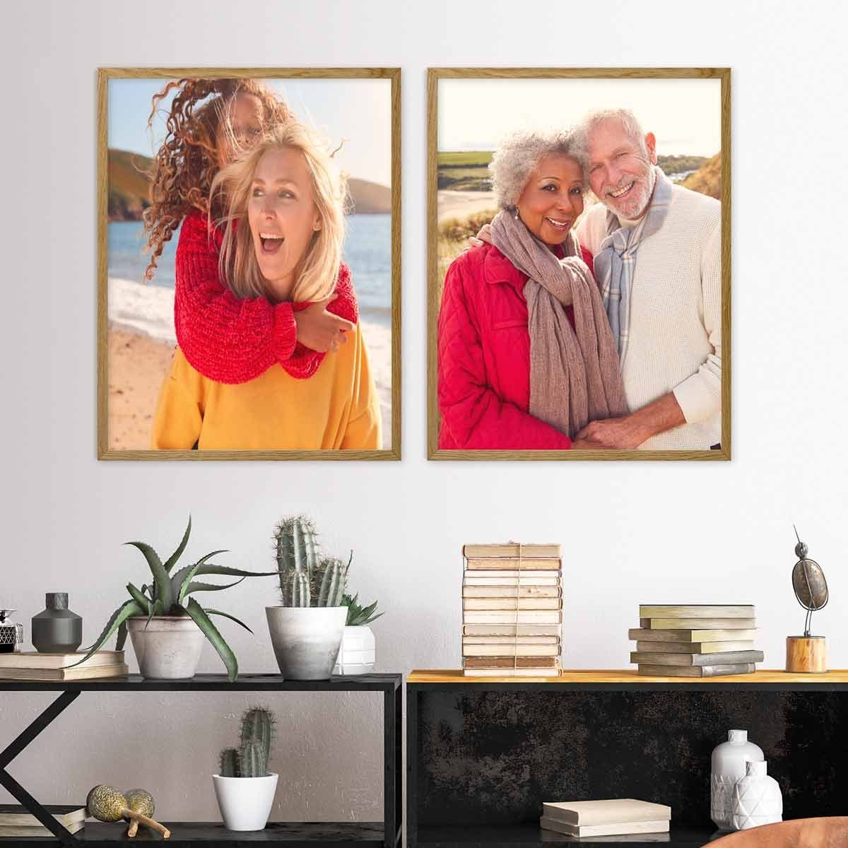 PHOTOLINI Bilderrahmen 2er Set Massivholz-Rahmen Modern günstig online kaufen