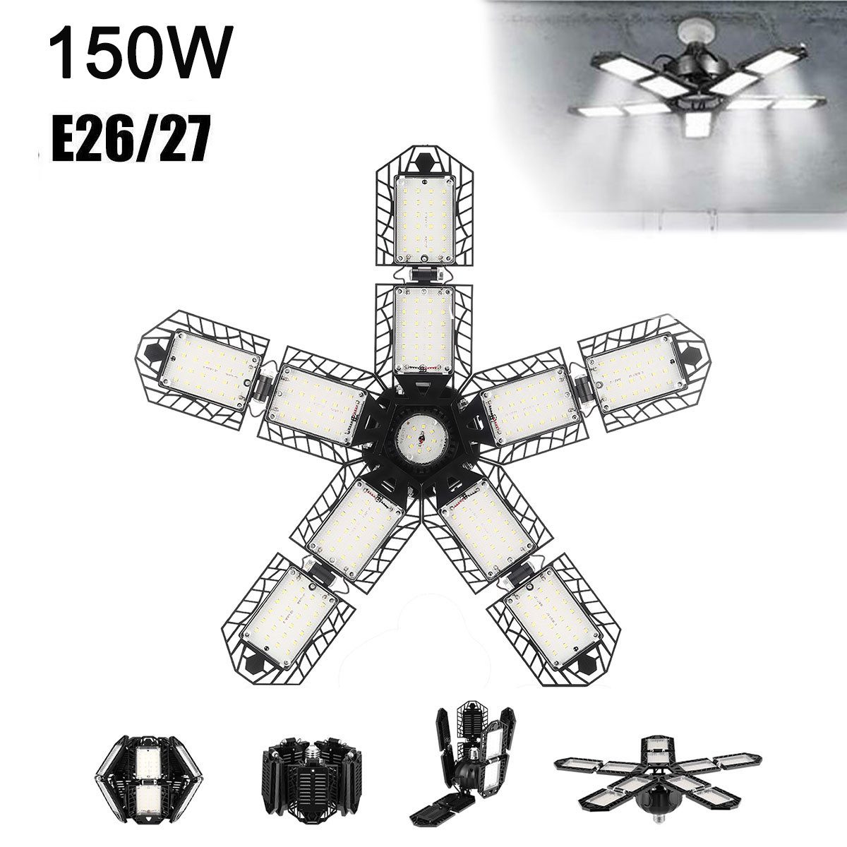 LETGOSPT LED Pendelleuchte 150W 18000LM Faltbar günstig online kaufen