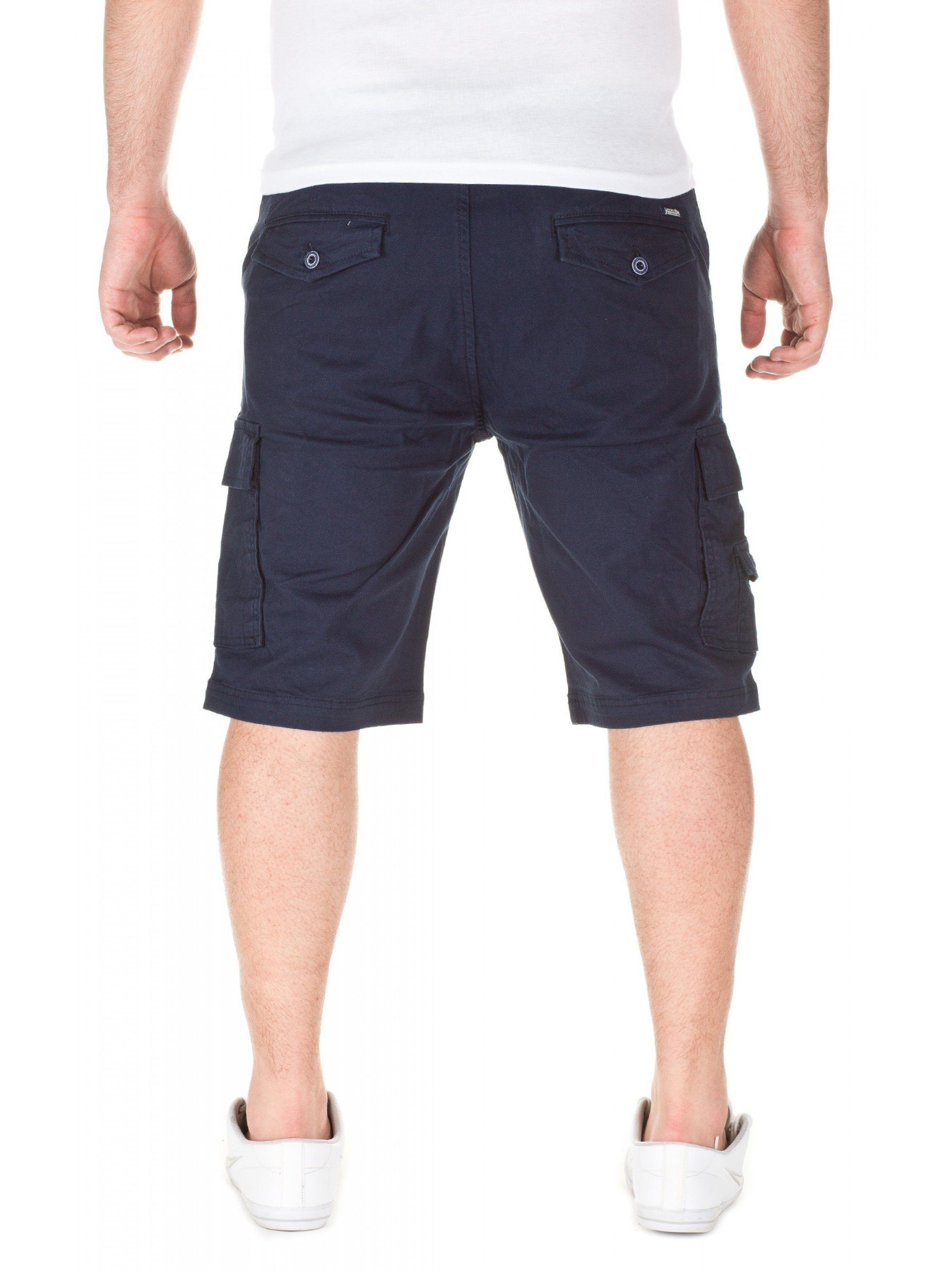 Mundo - mit Herren Yazubi Shorts Blau 2001) Chinoshorts Yazubi Shorts (navy Stretchanteil Chino