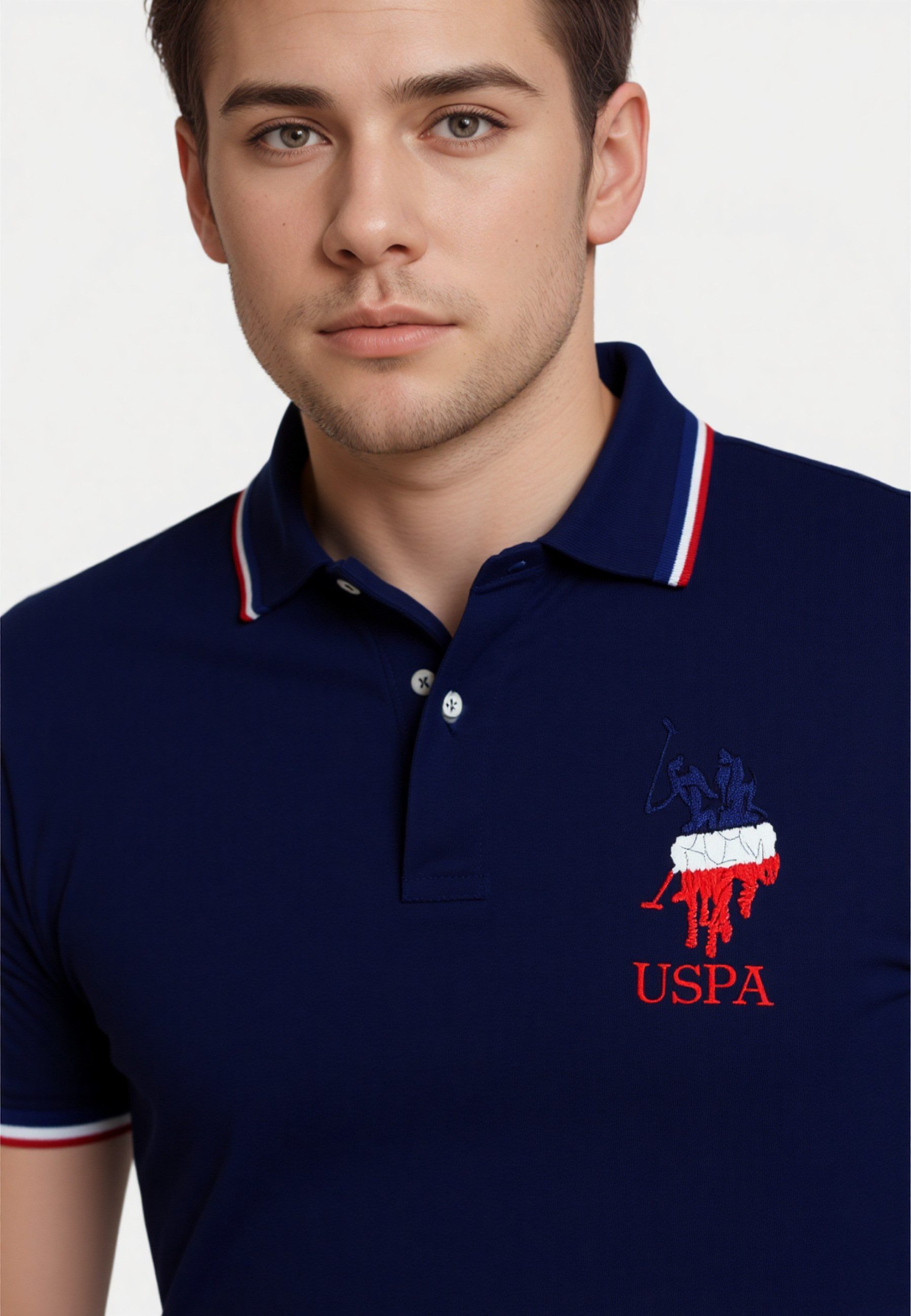 U.S. Polo Assn. Poloshirt Poloshirt Tricolour Shortsleeve (1-tlg., 1)