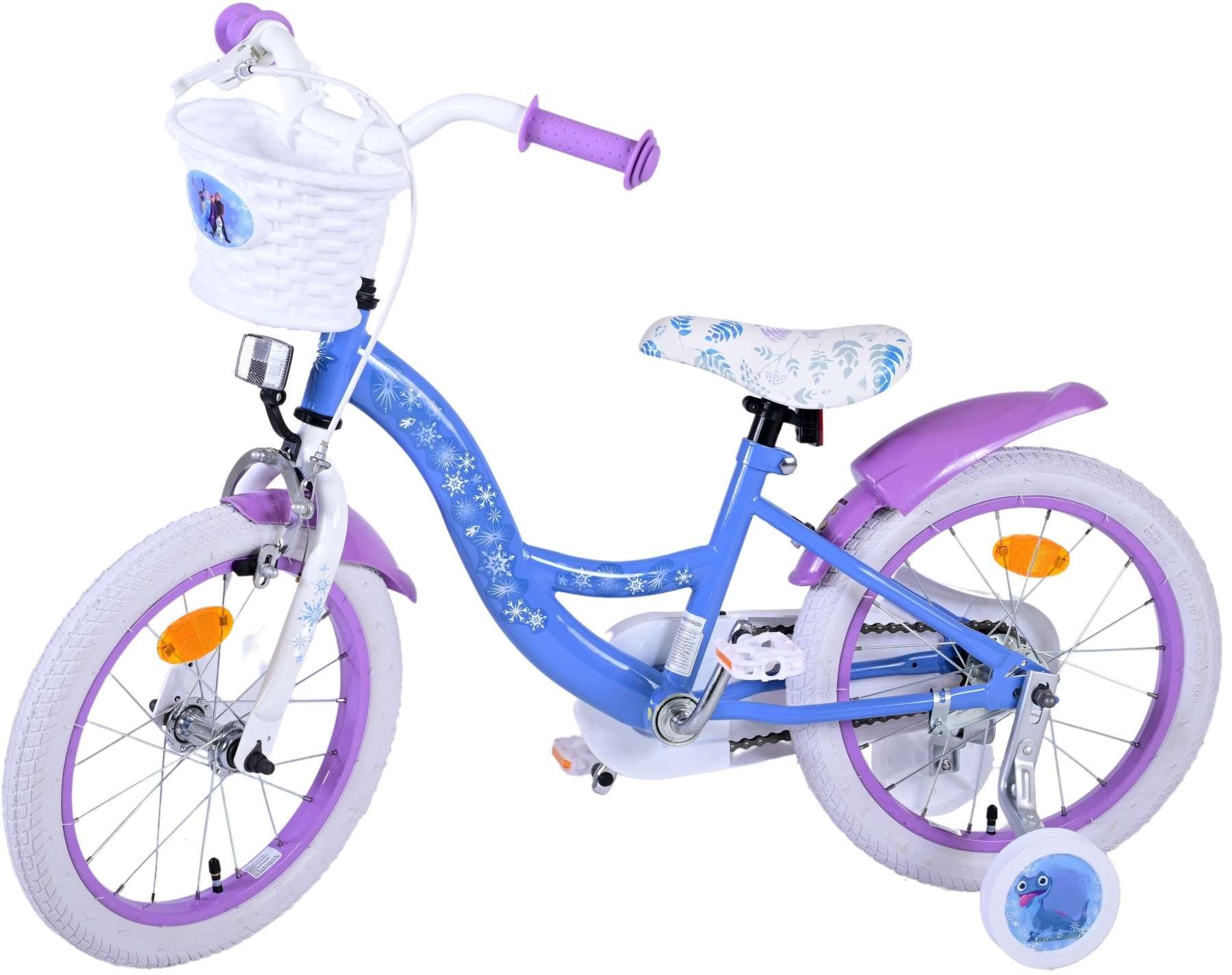 (Mädchen mit Frozen Kinderfahrrad 2 Handbremse, Mädchen Fahrrad + Rutschfeste Fahrrad Gang, Stützräder Laufrad mit Kinder Zoll TPFSports Disney Sicherheitsgriffe), - Rücktritt Kinderrad 16 1