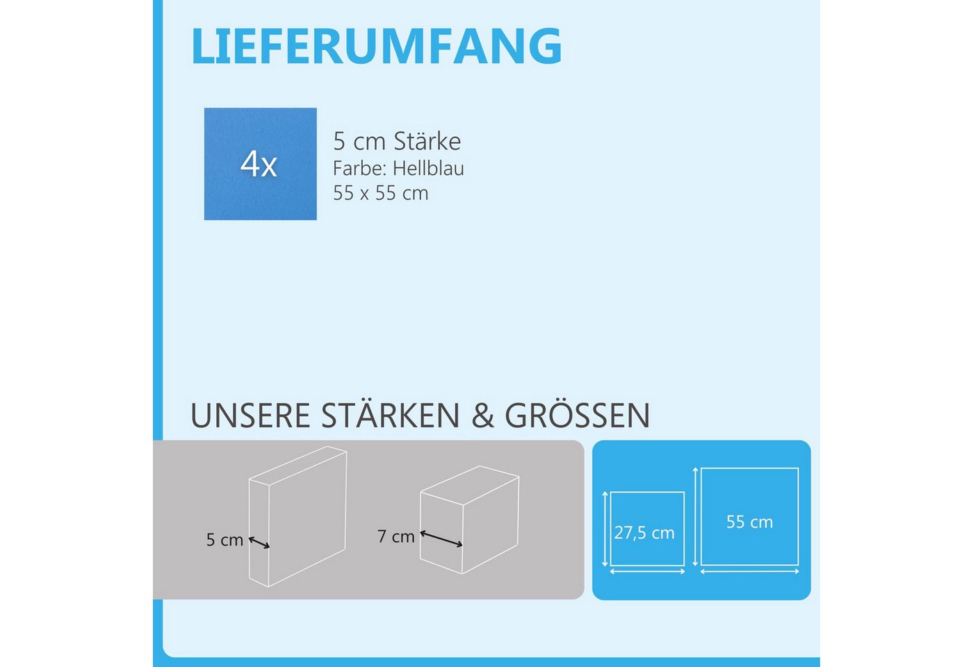 Thumbnail - platino24 Dekorpaneele Rechteck aus Basotect ® G+ mit Akustikfilz 825x550x50mm Uni