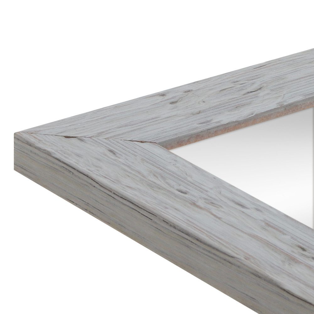 WANDStyle Wandspiegel H750, Landhaus Spiegel Grau 45x55cm, Wandspiegel, Ganzkörperspiegel Groß