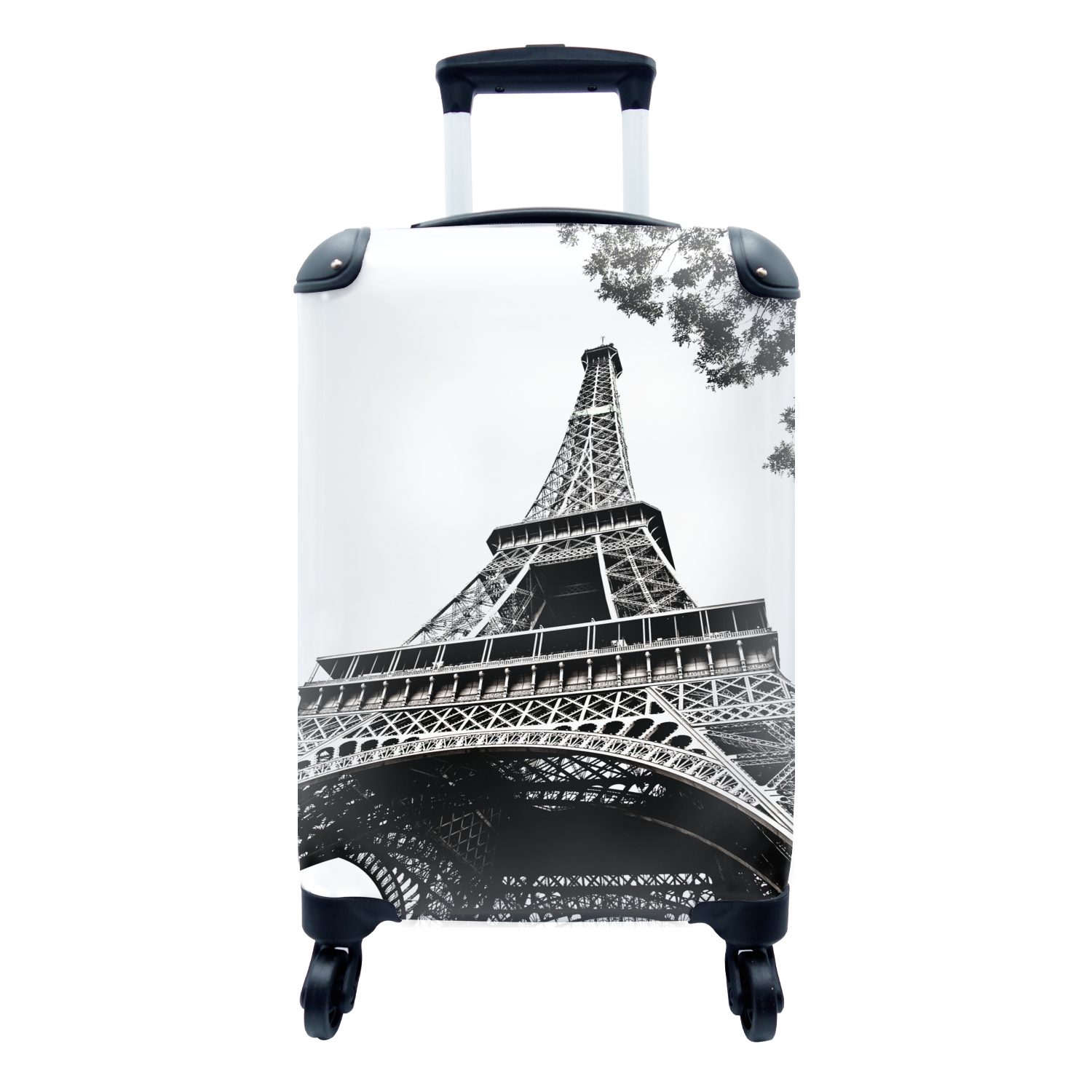 MuchoWow Handgepäckkoffer Der Eiffelturm in Paris, Frankreich, 4 Rollen, Reisetasche mit rollen, Handgepäck für Ferien, Trolley, Reisekoffer