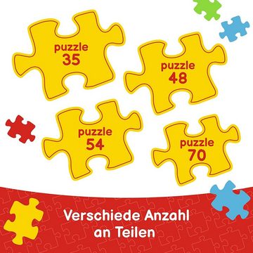 Trefl Puzzle Trefl, Puzzle, Ferienerinnerungen, von 12 bis 24 Teilen, 4 Sets, Peppa Pig, Puzzleteile