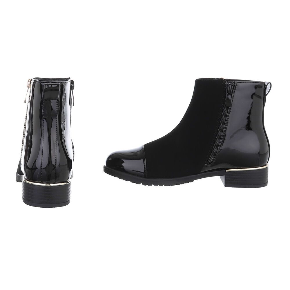 Ital-Design Damen Elegant Stiefelette (87417743) Blockabsatz Flache Stiefeletten in Schwarz – Bild 5 von 5