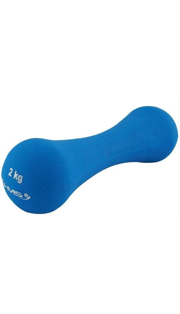Kurzhantel Fitness 17025 aus Gusseisen mit Neoprenbeschichtung 2kg blau - 1 Stück