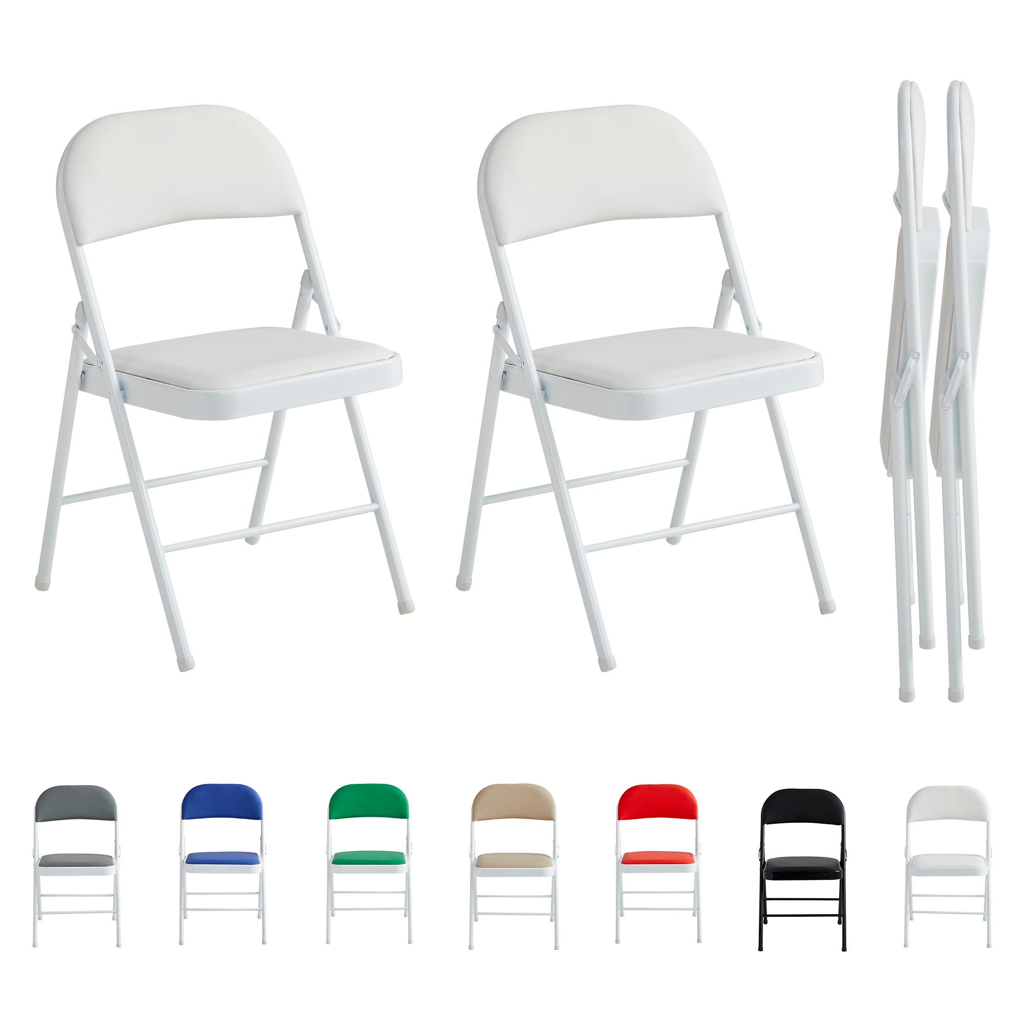 MCC direct Klappstuhl Kunstleder Klappstuhl gepolstert im 1er, 2er, 4er und 6er Set (2 St)