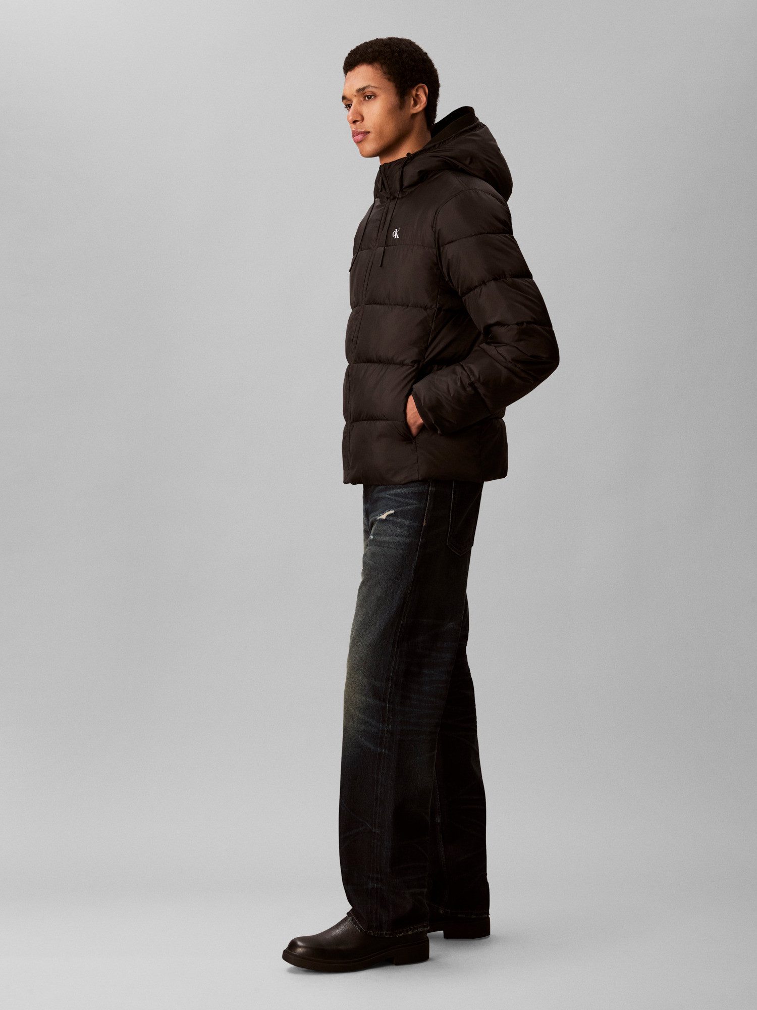 Calvin Klein Steppjacke Kapuze mit Kordelzug, regular fit