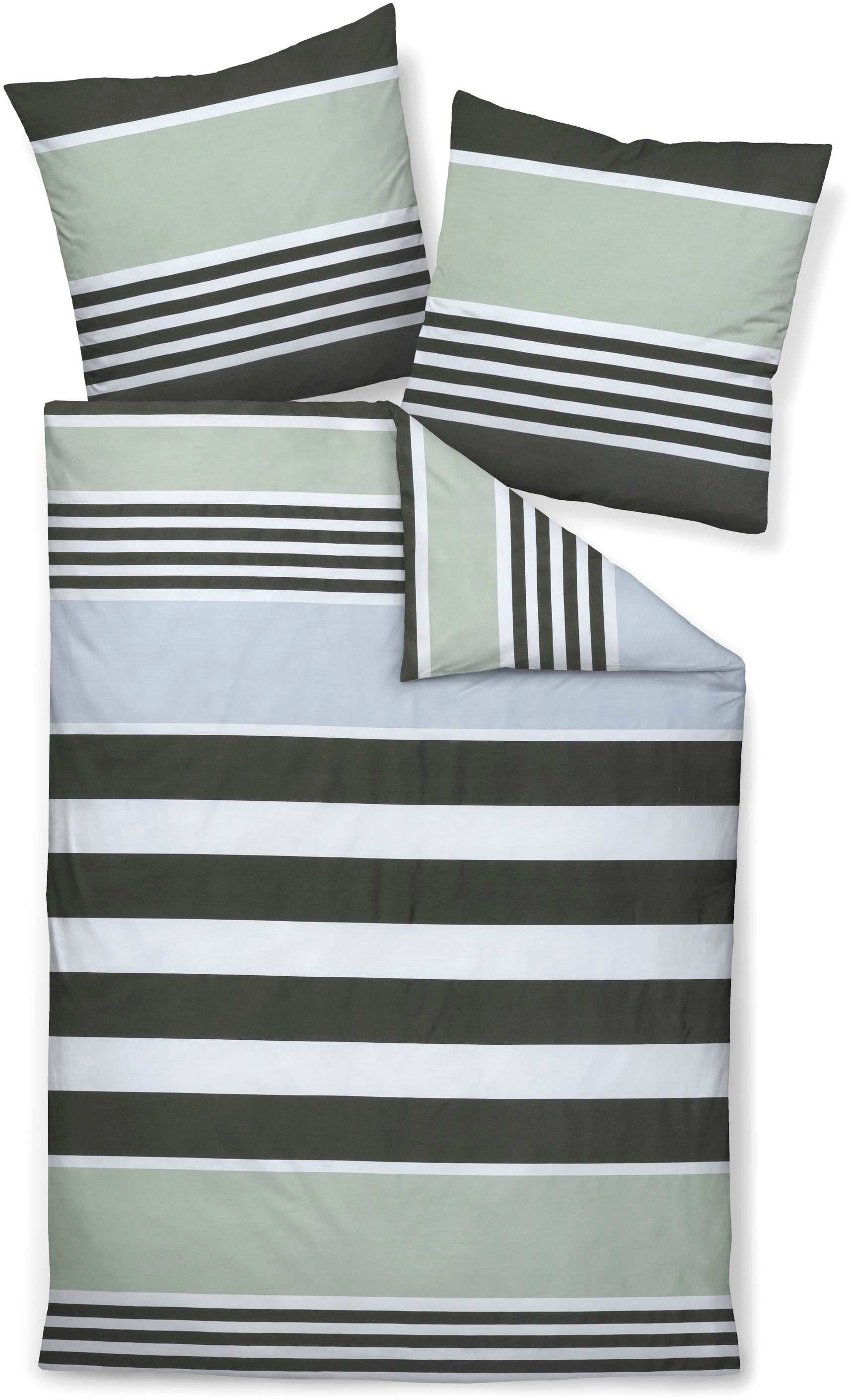 Janine Bettwäsche Mako-Satin87108 07, Mako-Satin, mit Reissverschluss