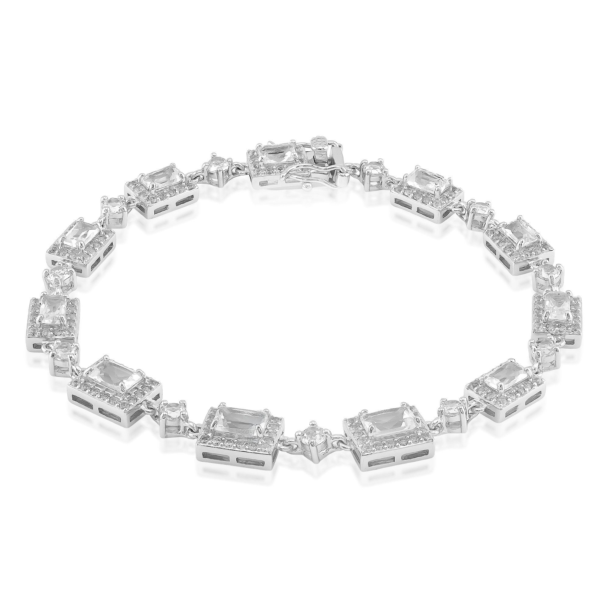 Cavill Silberarmband Armband aus Silber mit weißem Topas, Nigeria, 7,046 ct (1-tlg)