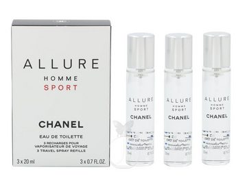 CHANEL Eau de Toilette Chanel Allure Homme Sport Twist and Spray 3 x 20 ml ohne Zerstäuber, 1-tlg.