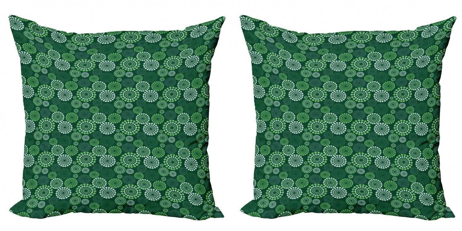 Muster gepunktete (2 Abstrakt Doppelseitiger Grün Modern Kissenbezüge Digitaldruck, Stück), Accent Abakuhaus
