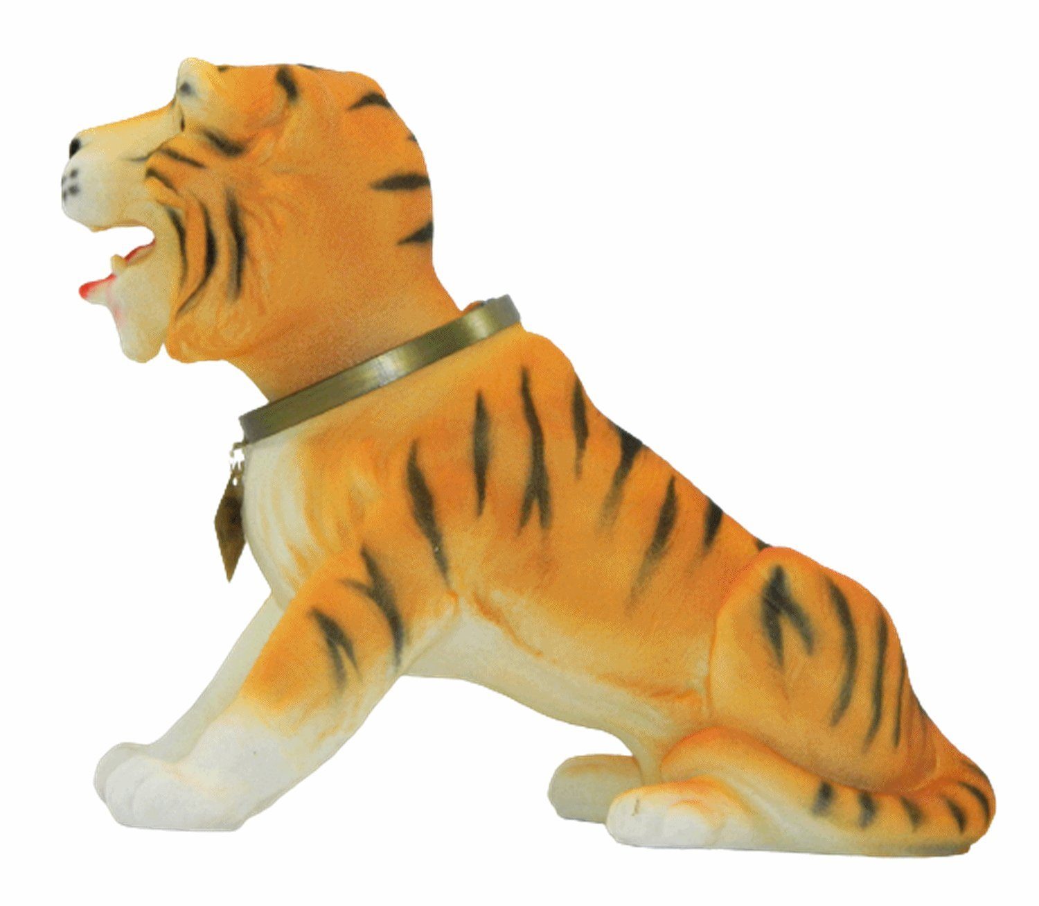 RAKSO Tierfigur Wackel Tier Wackelfigur mit Wackelkopf 21 cm groß Dekofigur Tiger sitzend Figur H