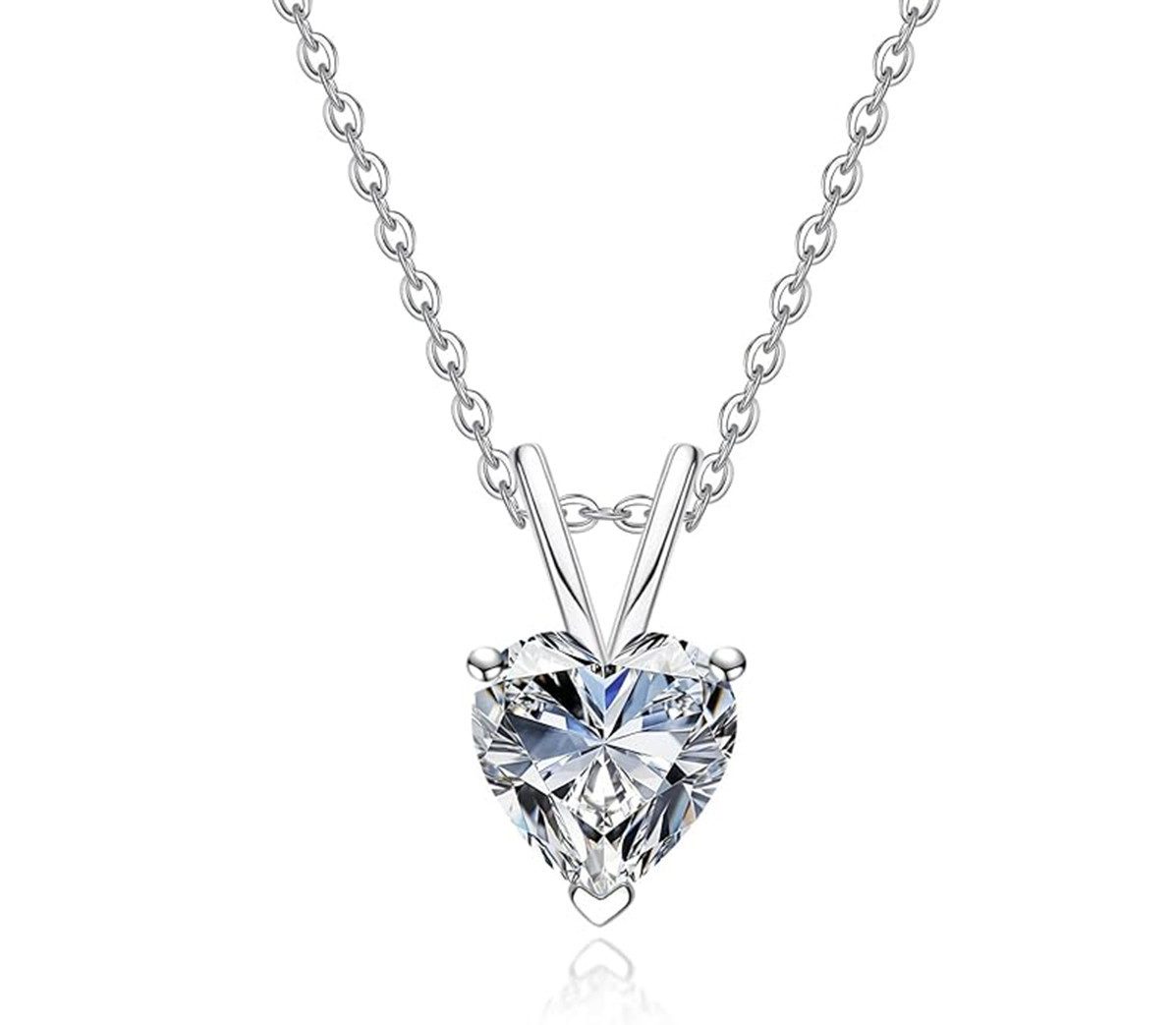 Kette mit Anhänger Diamantkette für Damen,2ct,D,VS1,2EX,Labordiamant, Halskette damen