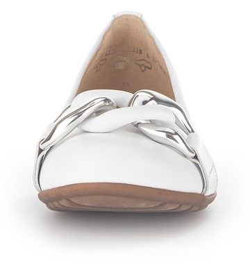 Gabor FLORENZ Ballerina Hochzeitsschuh, Flache Schuhe, Slipper mit eleganter Zierkette