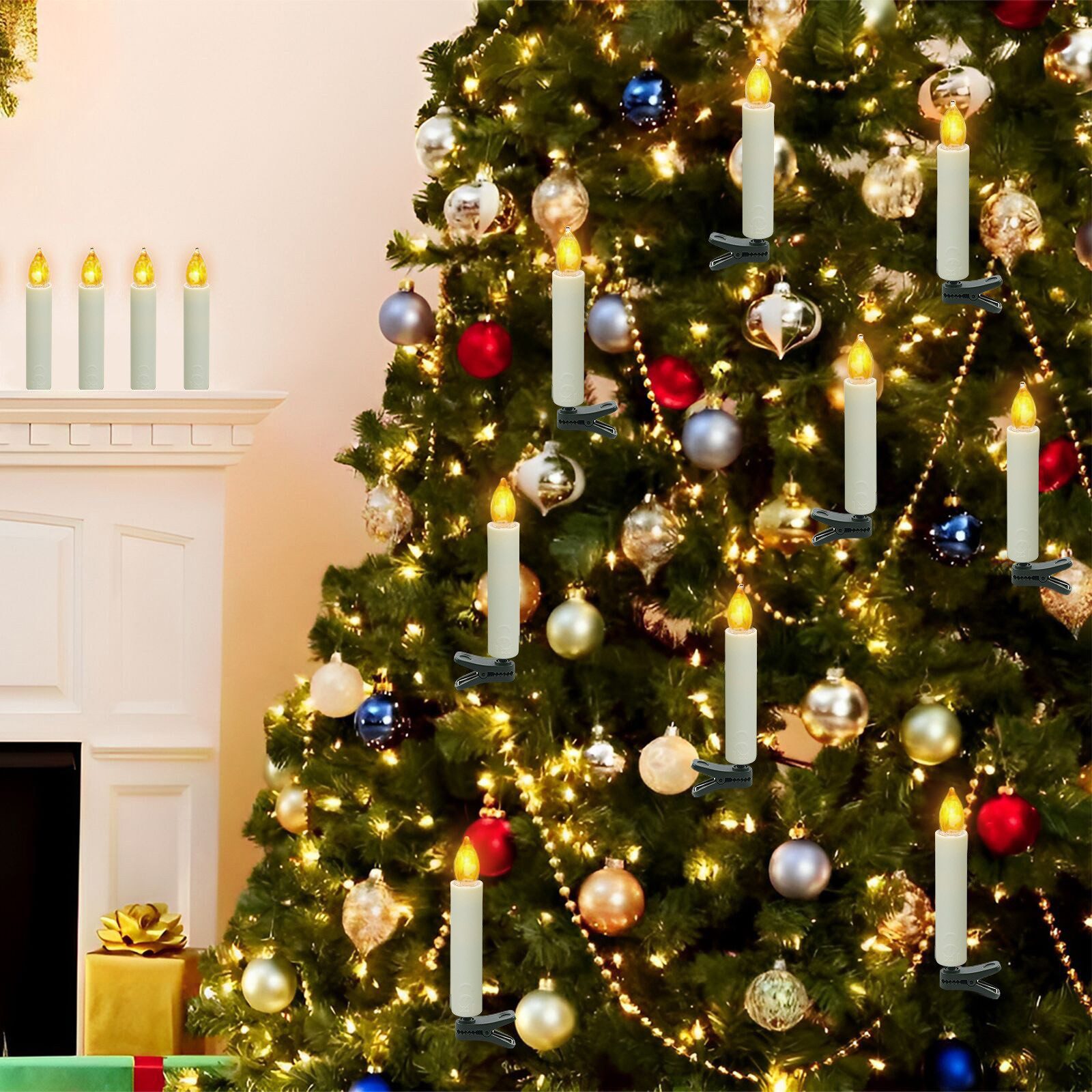 Gotoll LED-Christbaumkerzen D-LZ40-B weihnachtsbaumkerzen kabellos mit günstig online kaufen