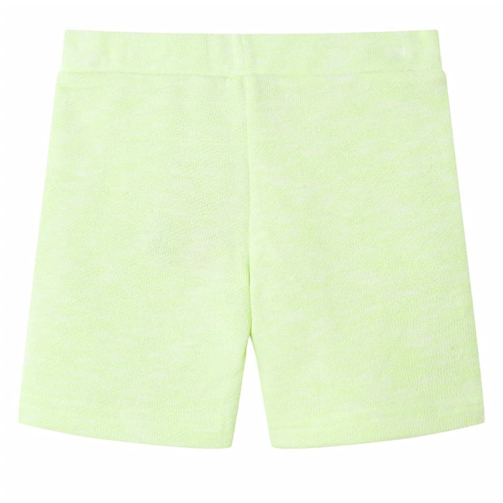 vidaXL Shorts Kindershorts mit Kordelzug Neongelb 116