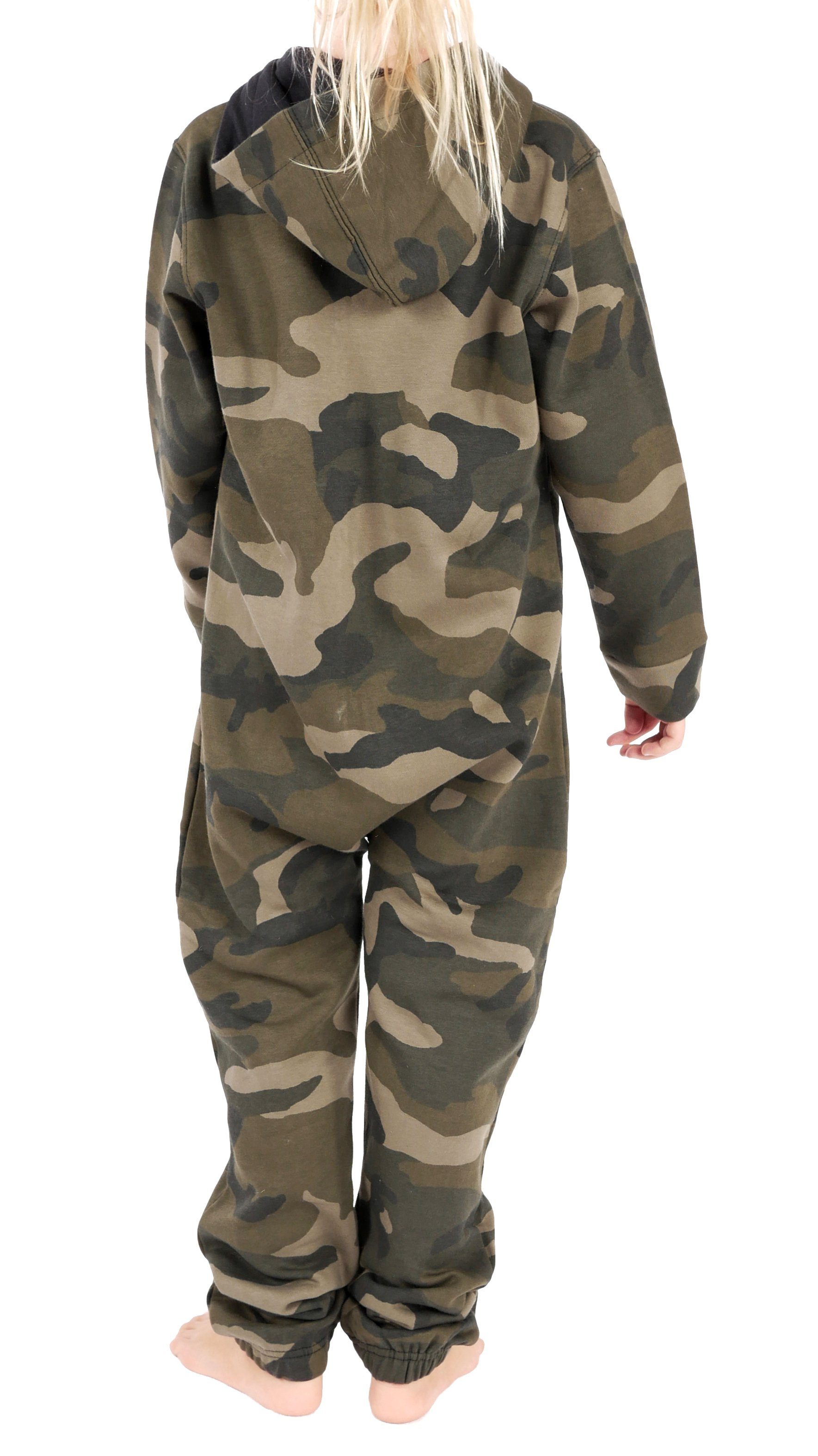 Jumpsuit LIL'FINCH Grün Anzug Overall Onesie Kinder LFV2 Jungen Camo Jogger Mädchen Kids