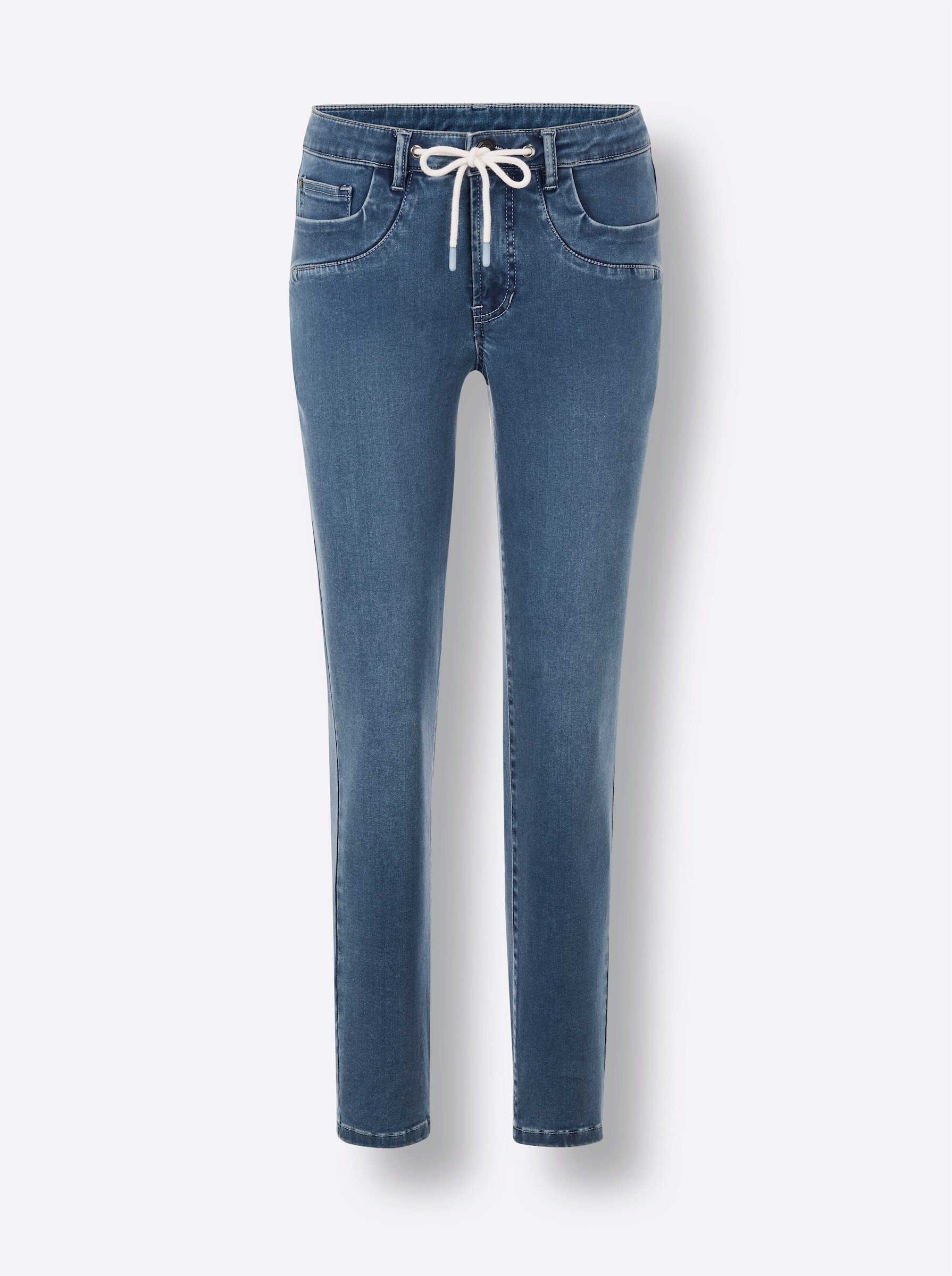 Bequeme Jeans Baumwoll-Modal-Jeans leicht vertieft